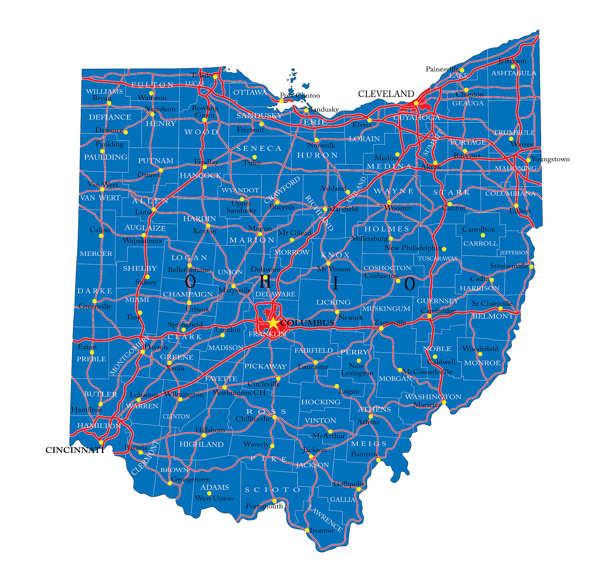 ohio state political map