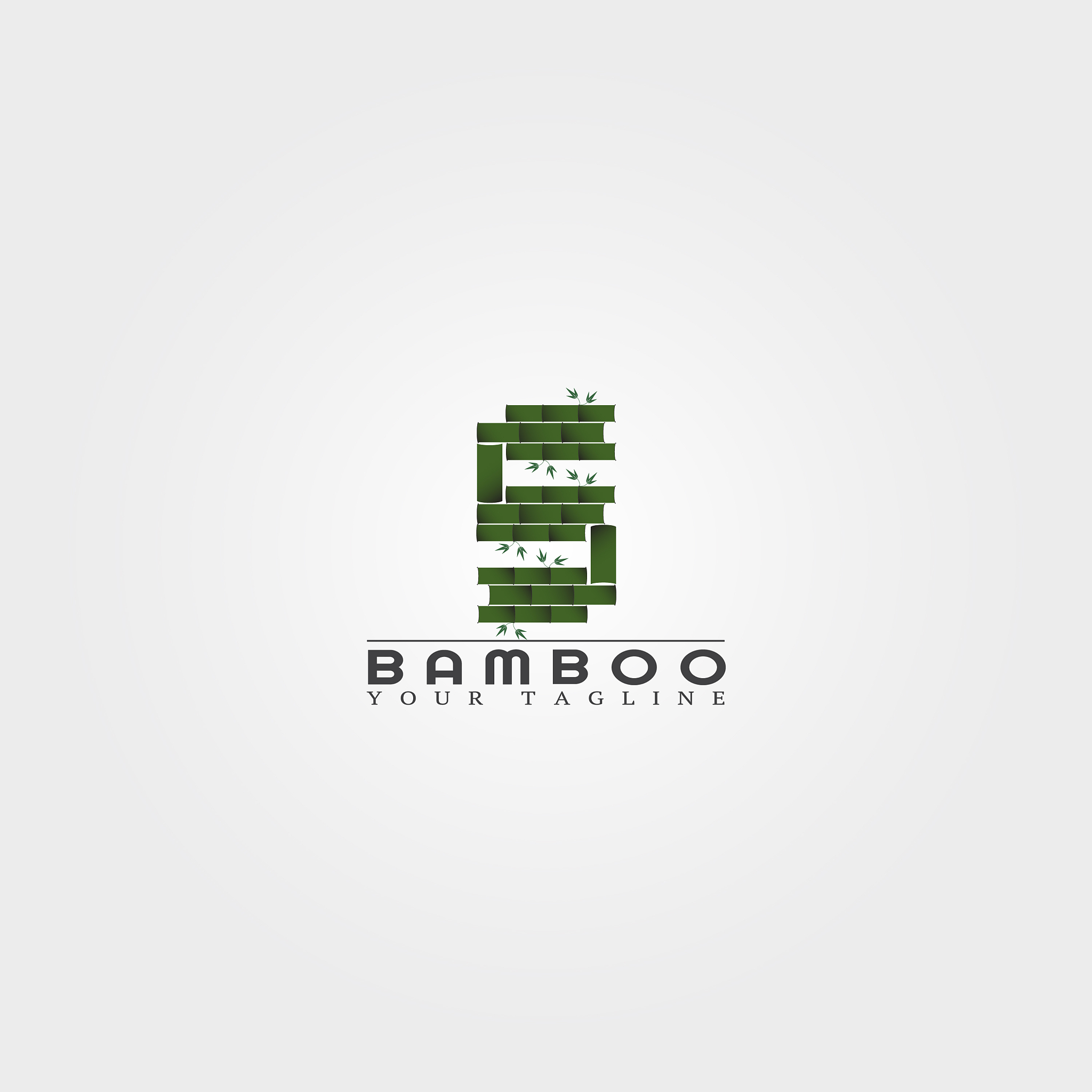 s letter bamboo logo template creative design for
