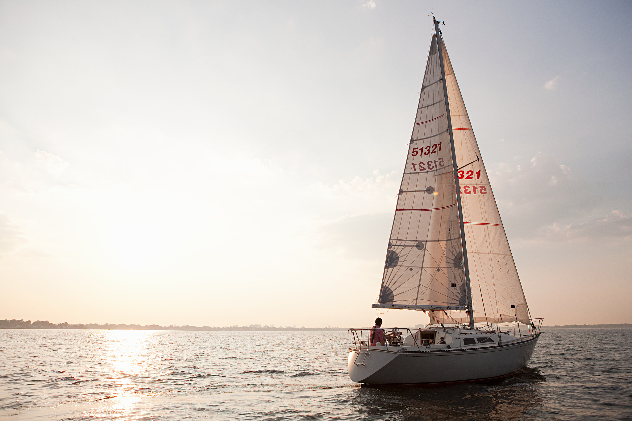 yacht sailing on sea