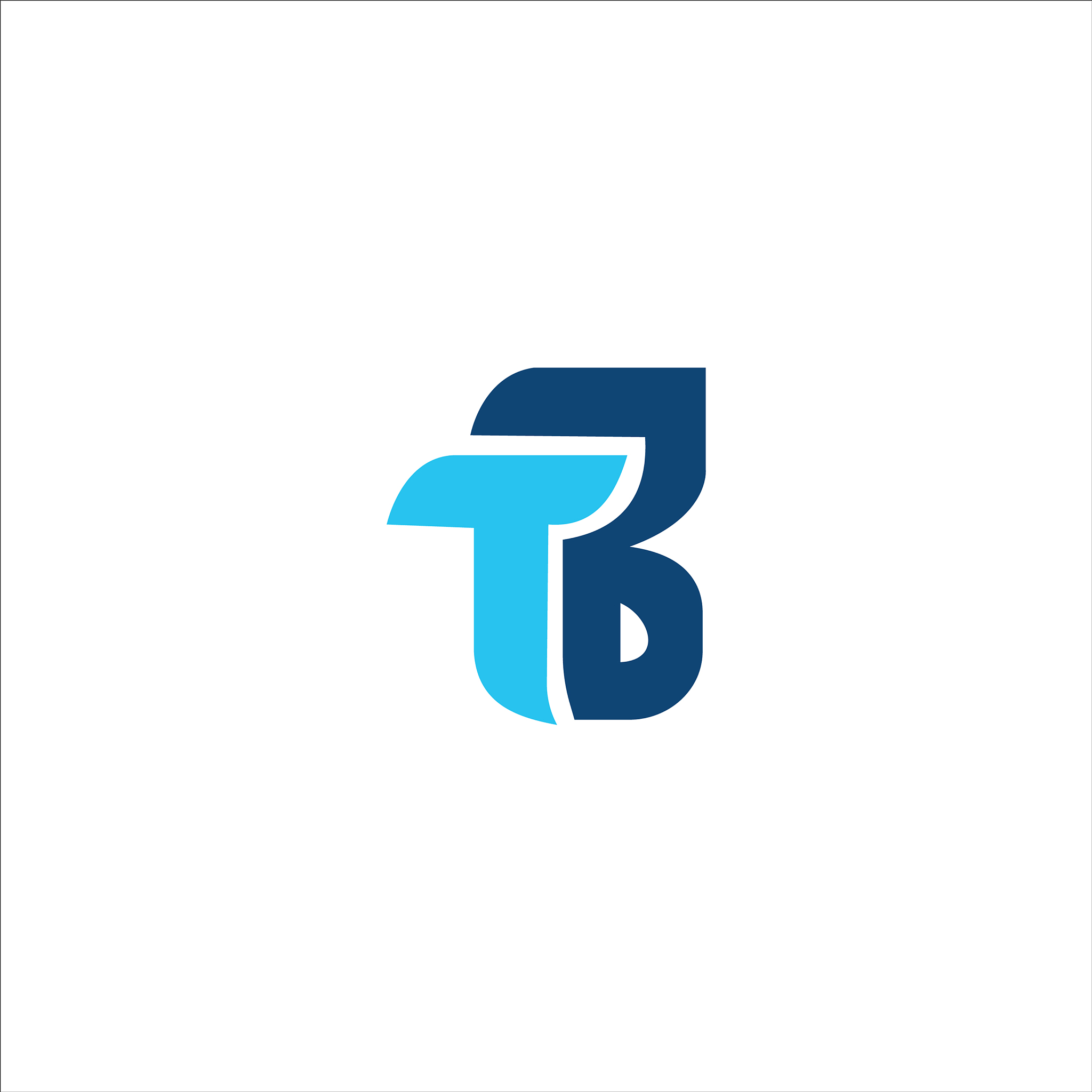 initial letter tb or bt logo design template