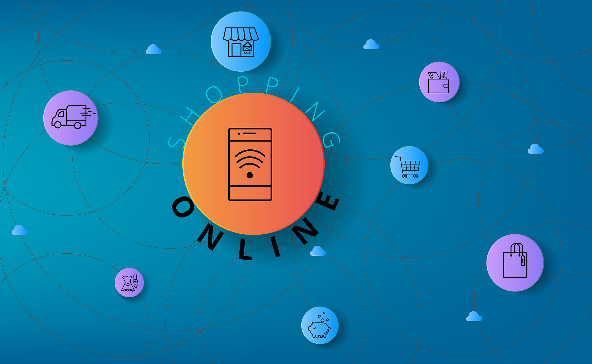 online shopping concept.