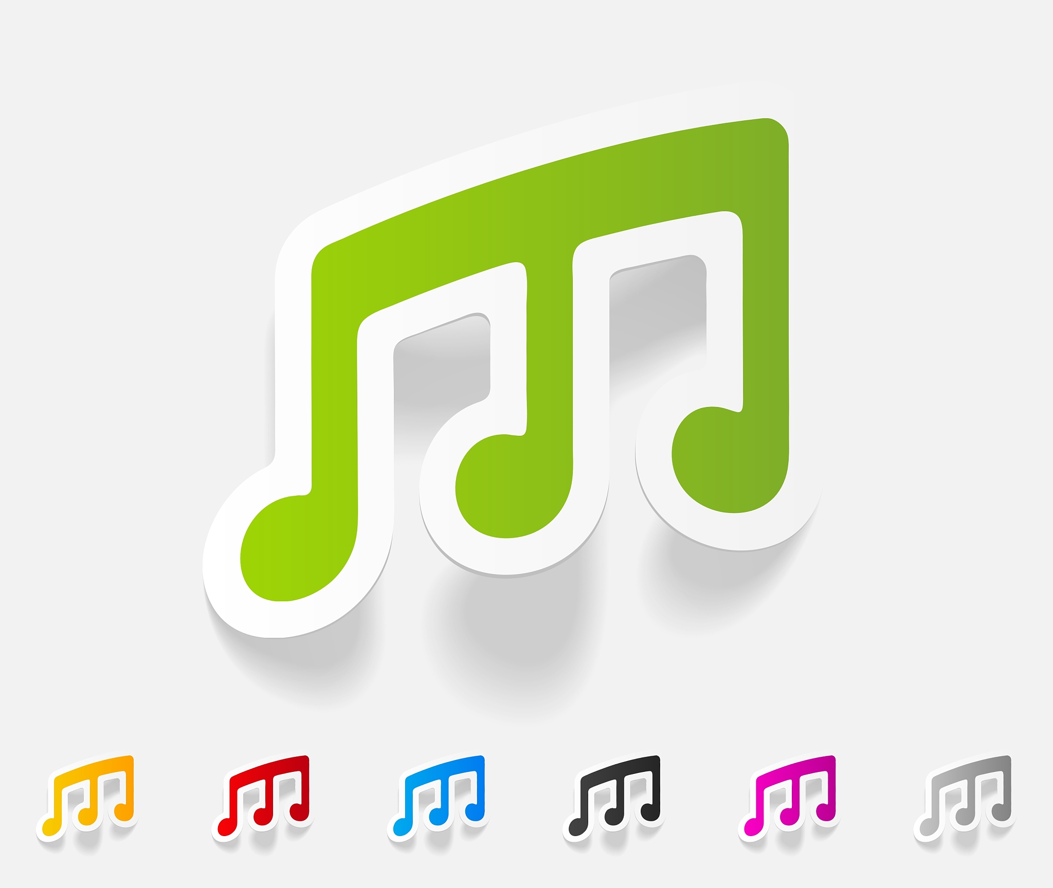 realistic design element musical note