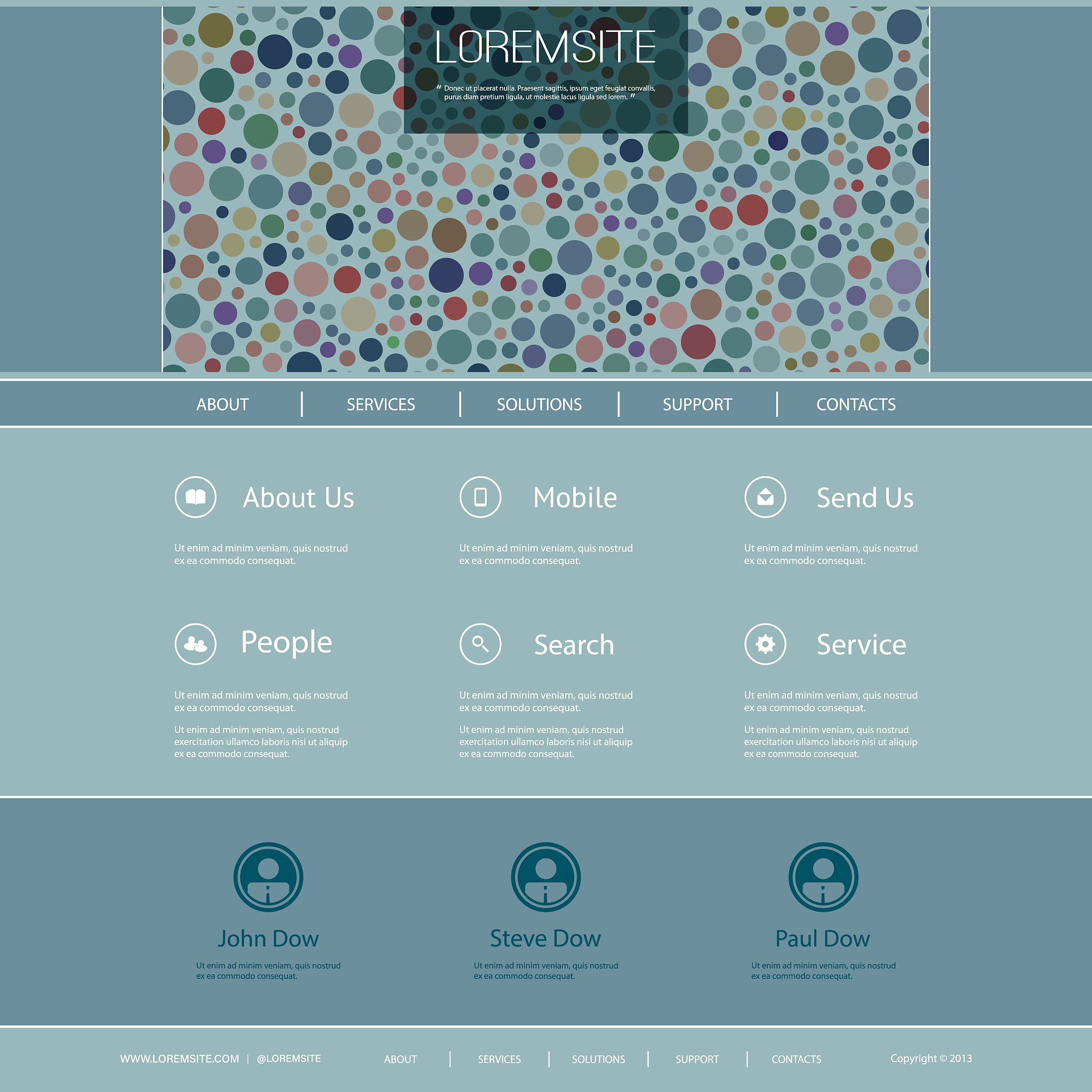 one page website template