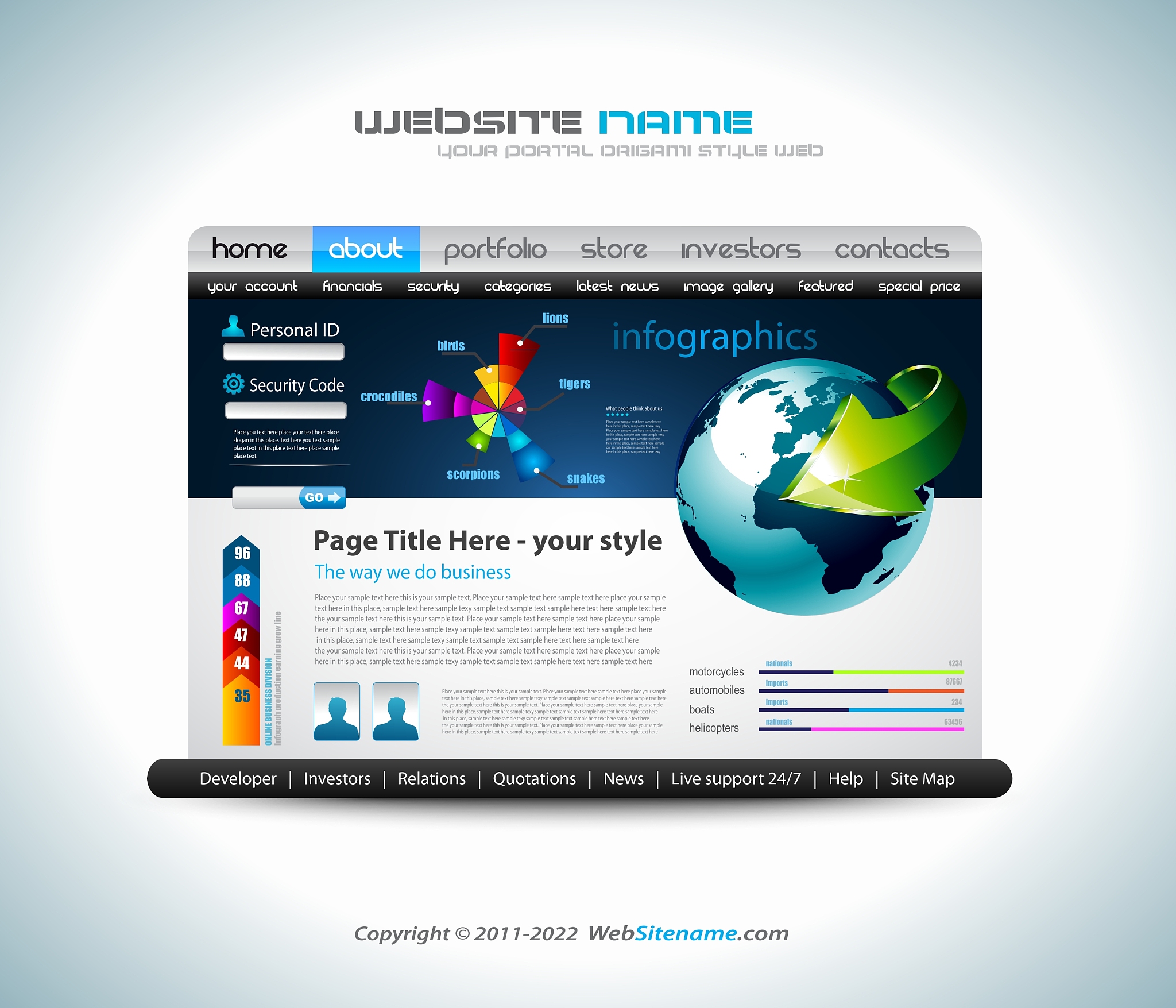 website layout