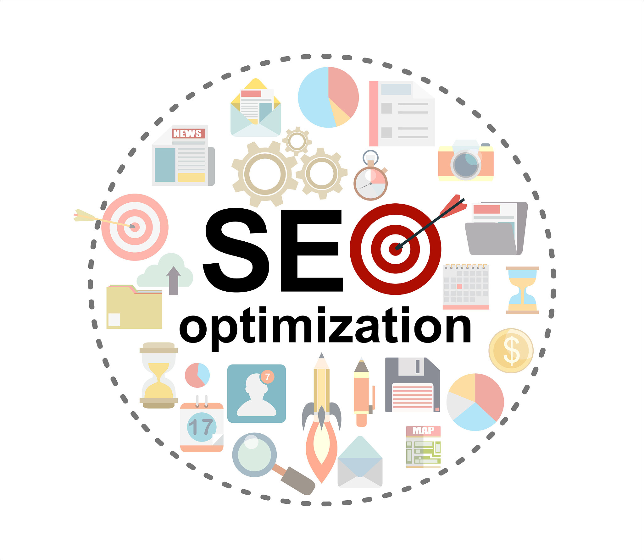 flat illustration web analytics design , seo optimization.