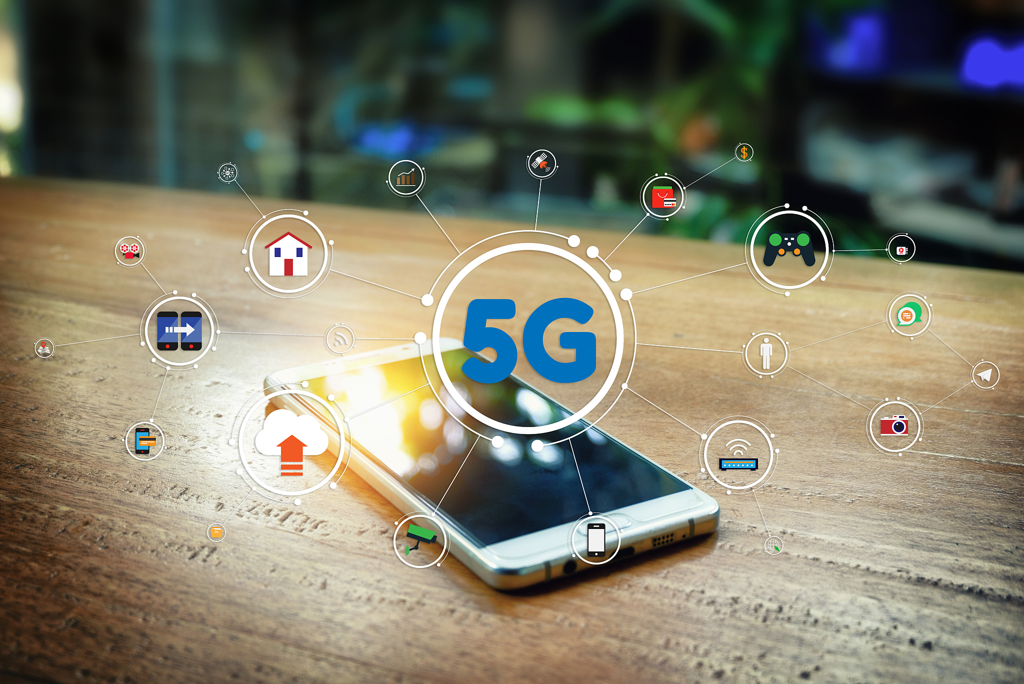 the 5g internet concept in technology concept.