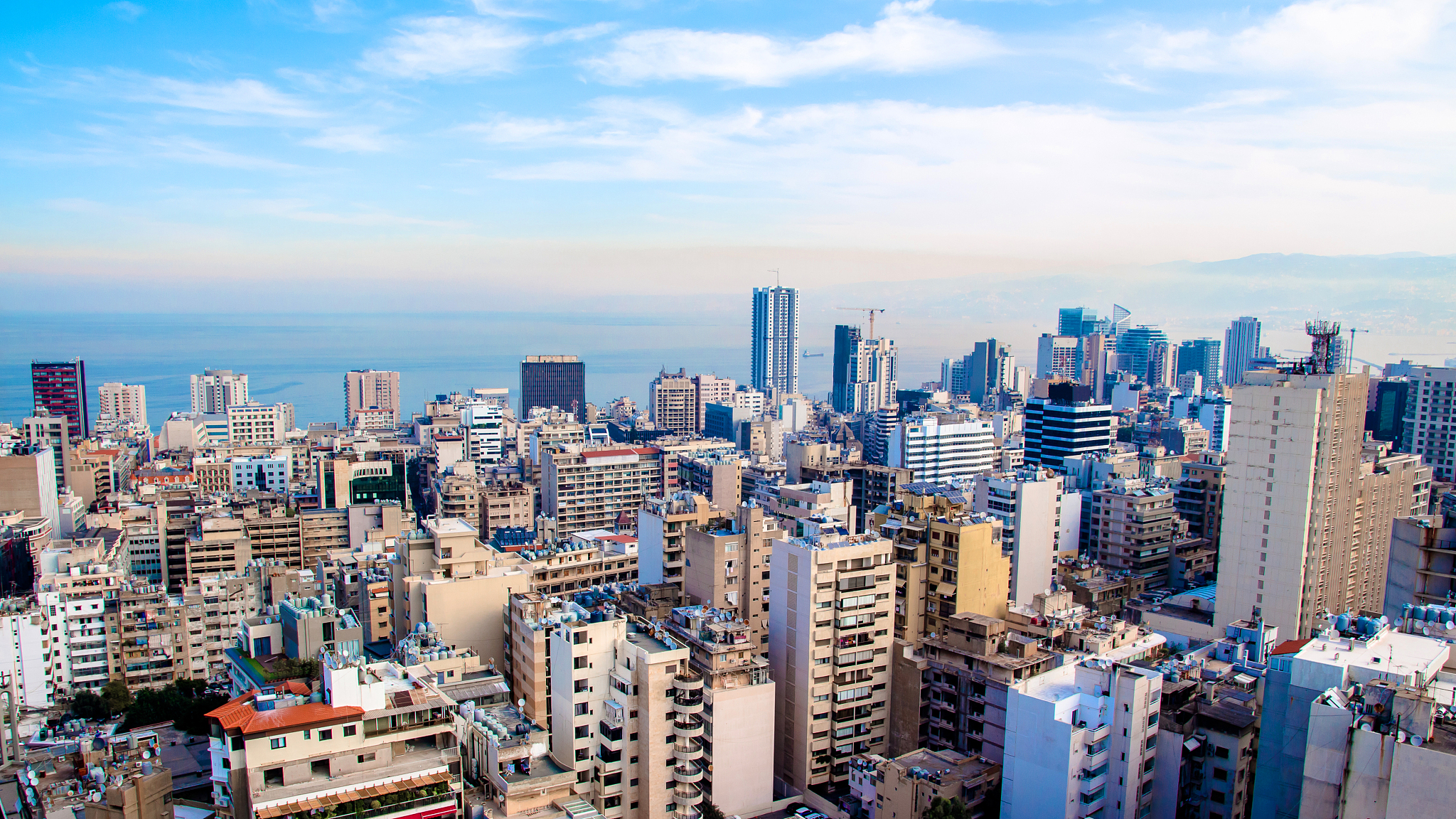 a beautiful aerial view of beirut