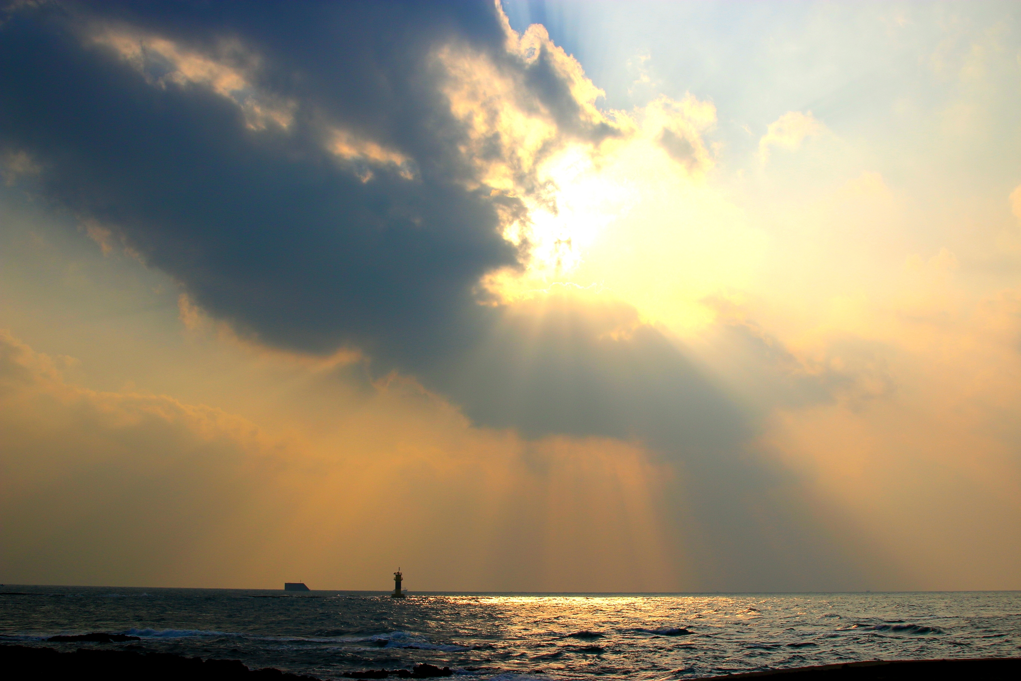 shinchang wind farm, wind turbine, sea, wind, clean energy