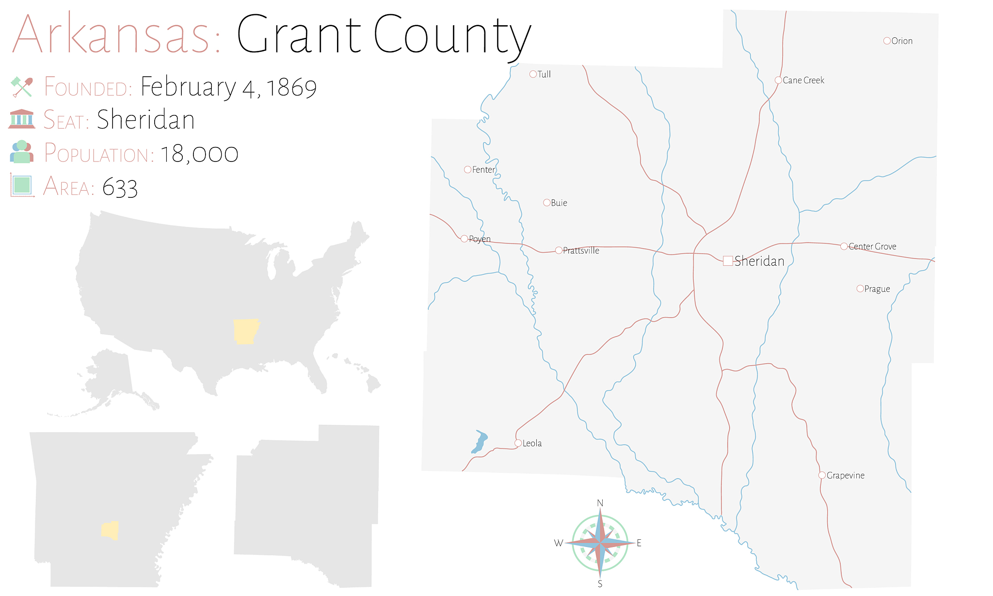 map grant county in arkansas