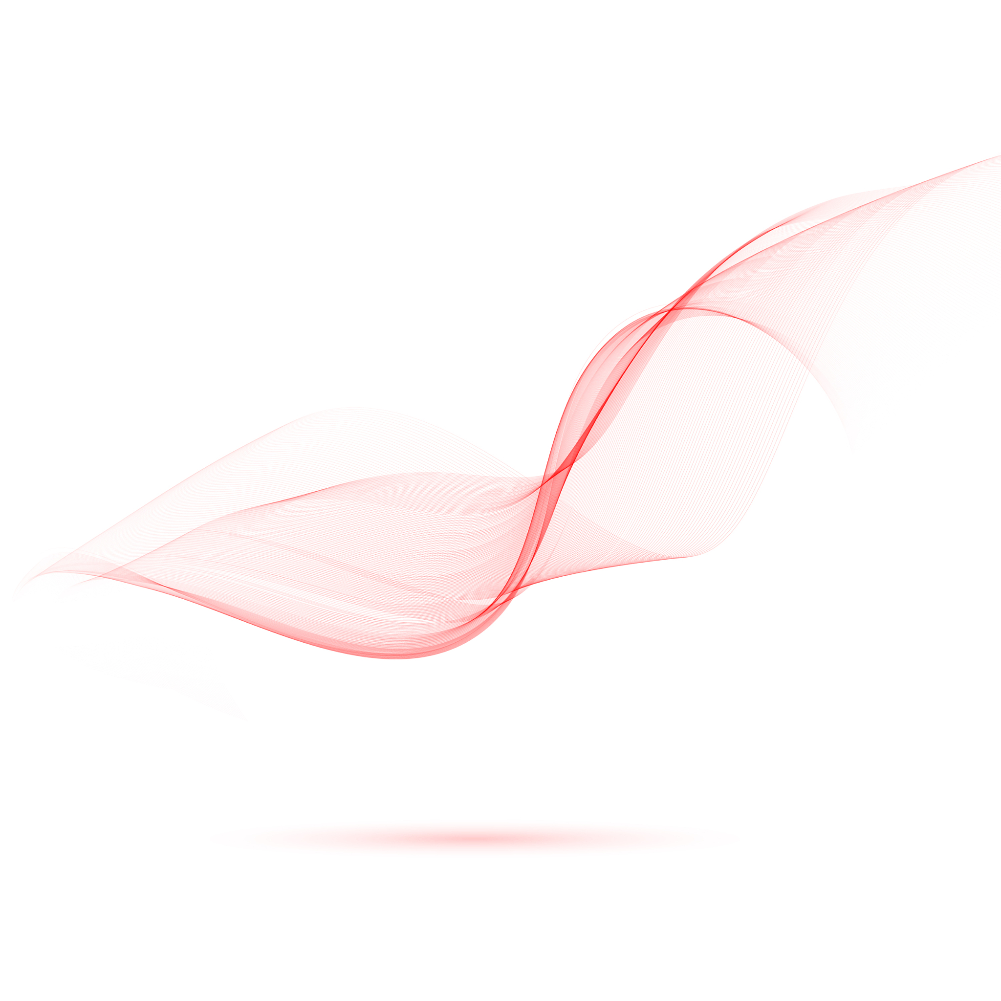 abstract red color wave design element