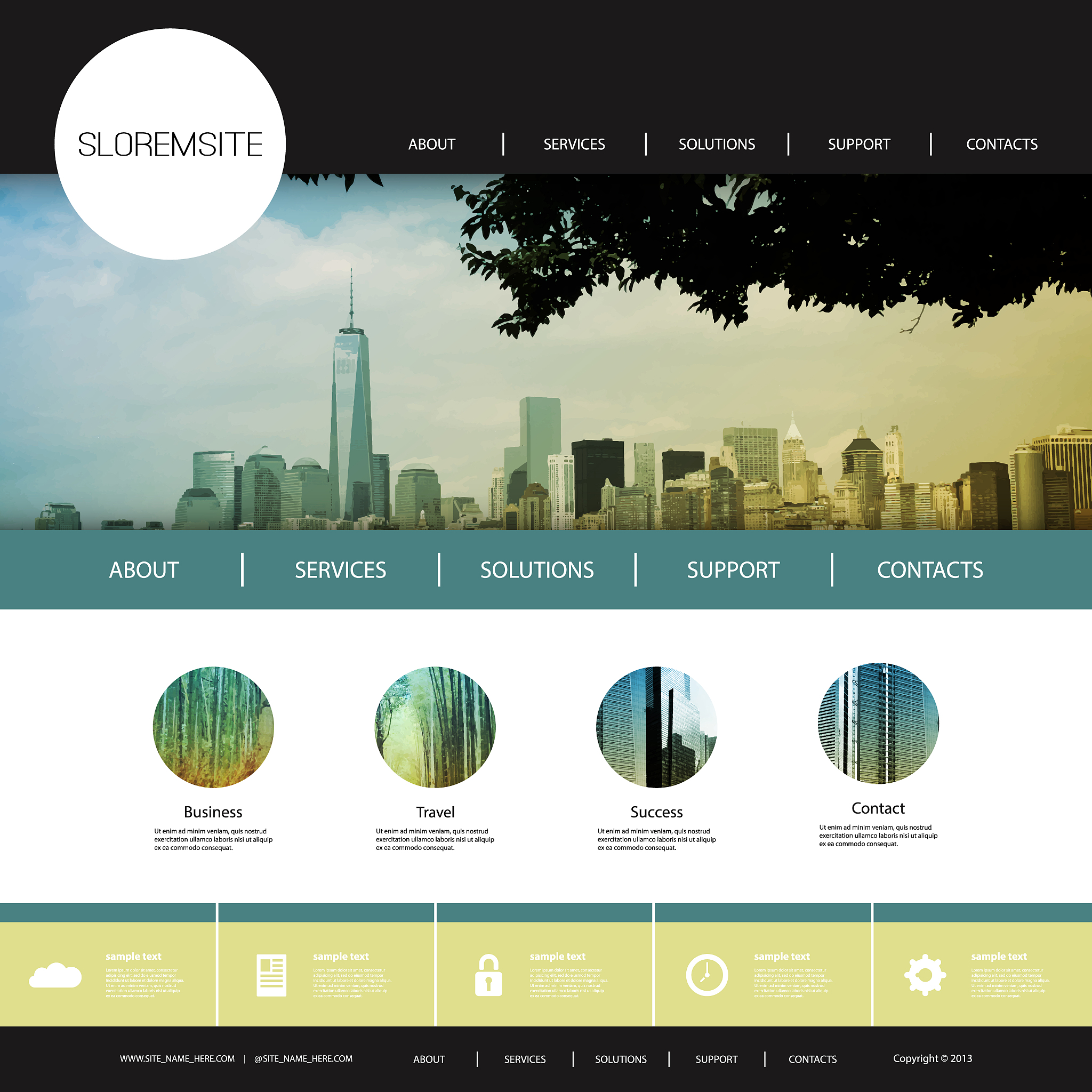 one page website template