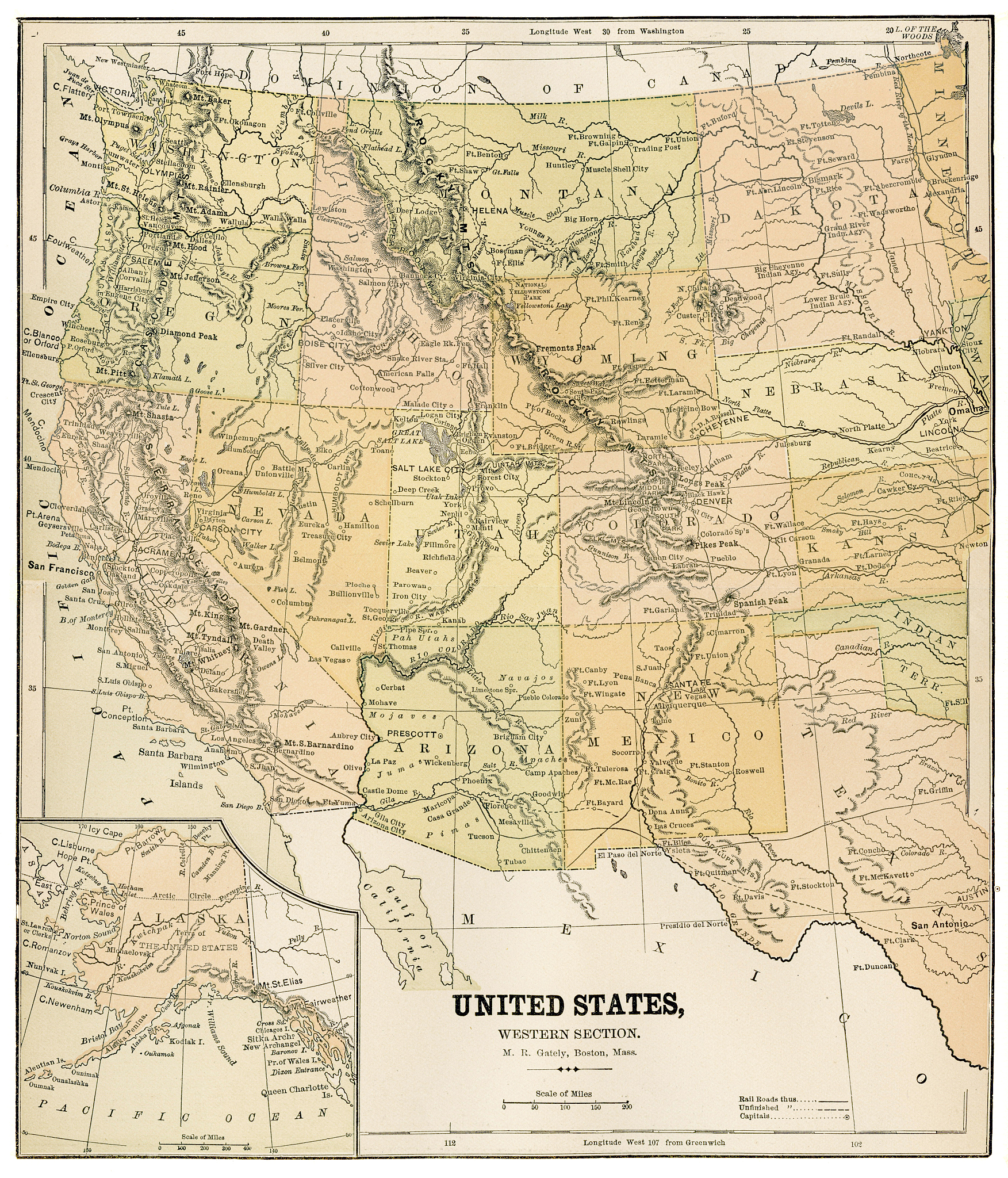 map united states 1886