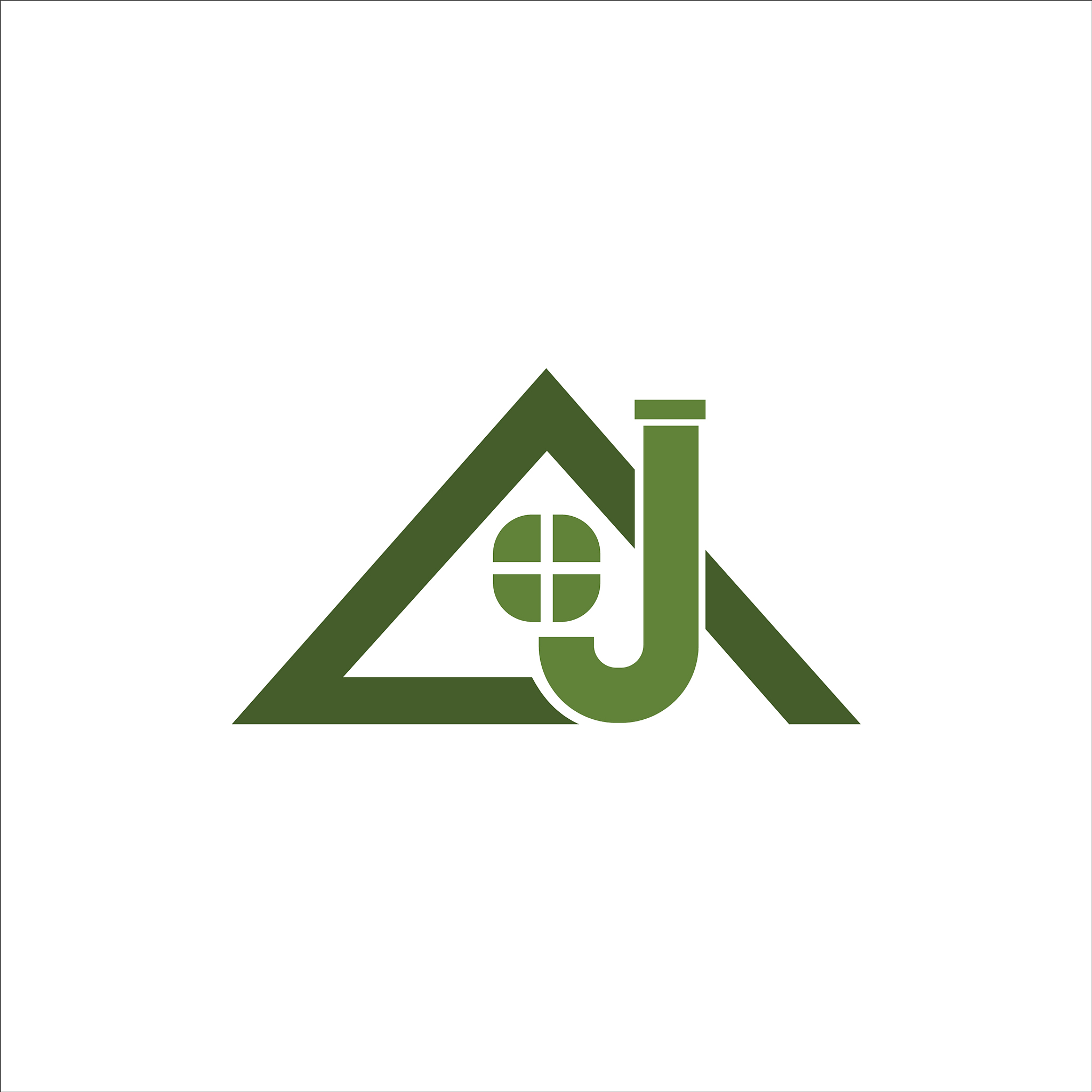 initial letter aj or ja logo design template