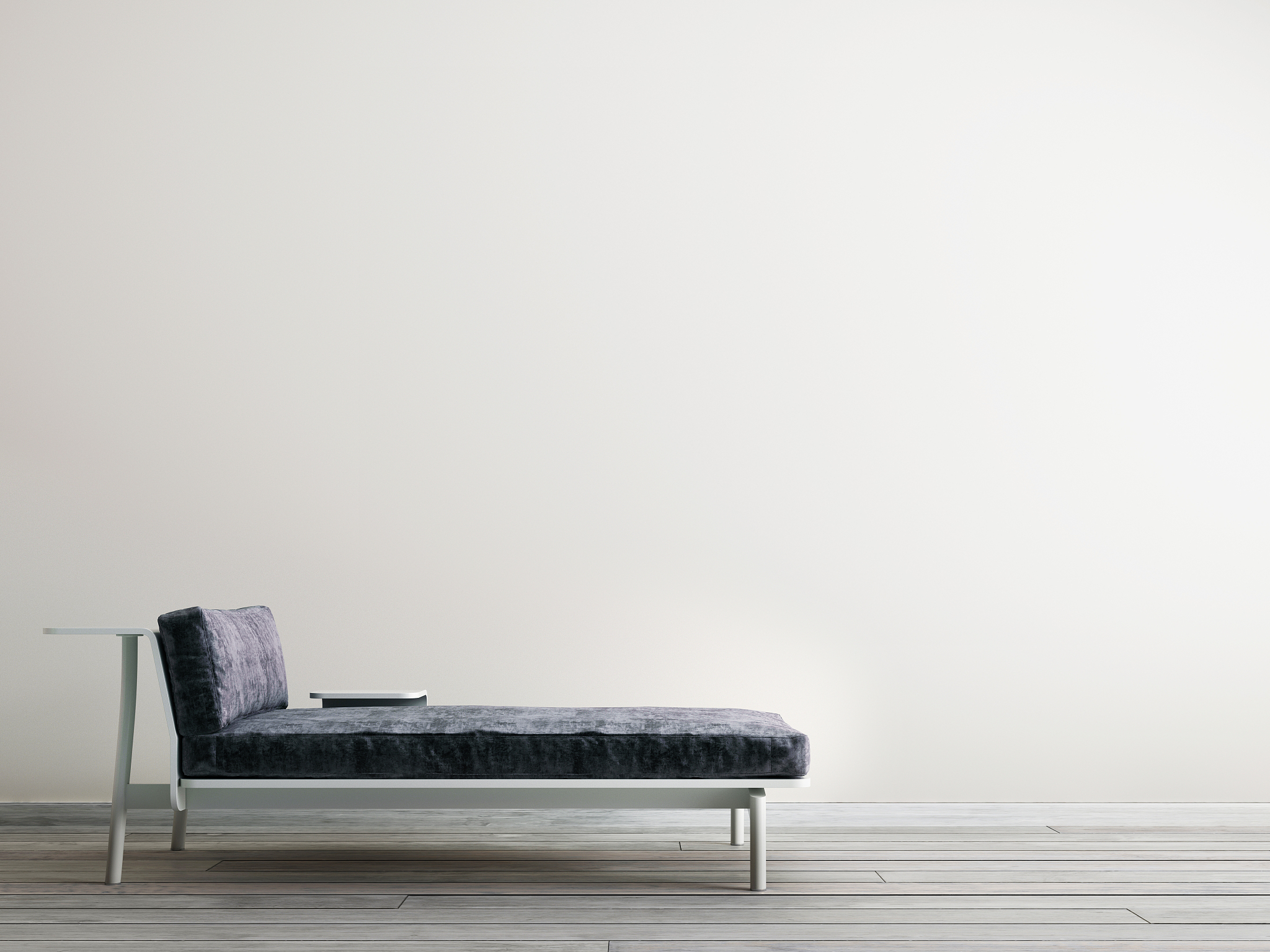 empty wall for mock up in interior with lounge sofa on a wall ba