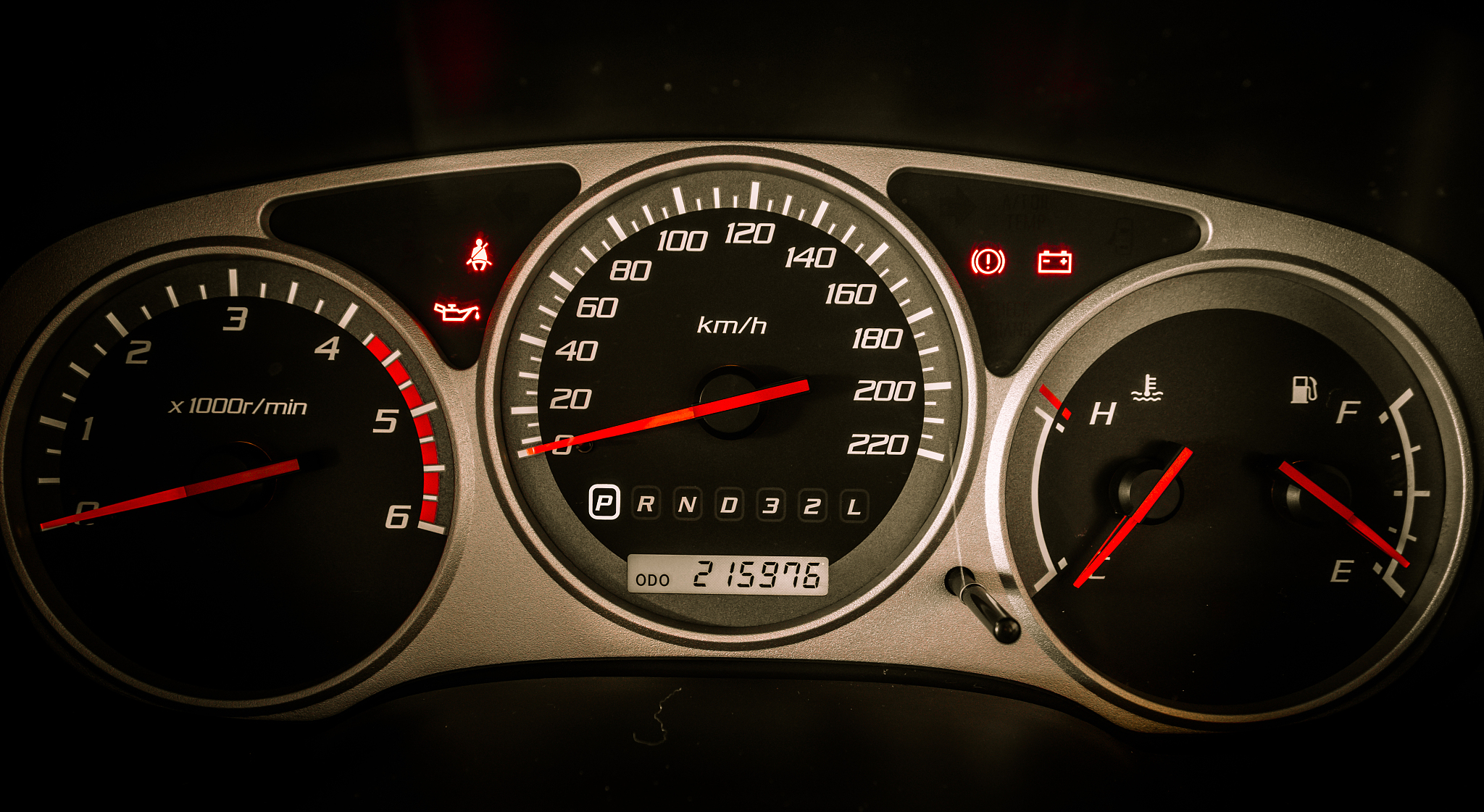 closeup car dashboard