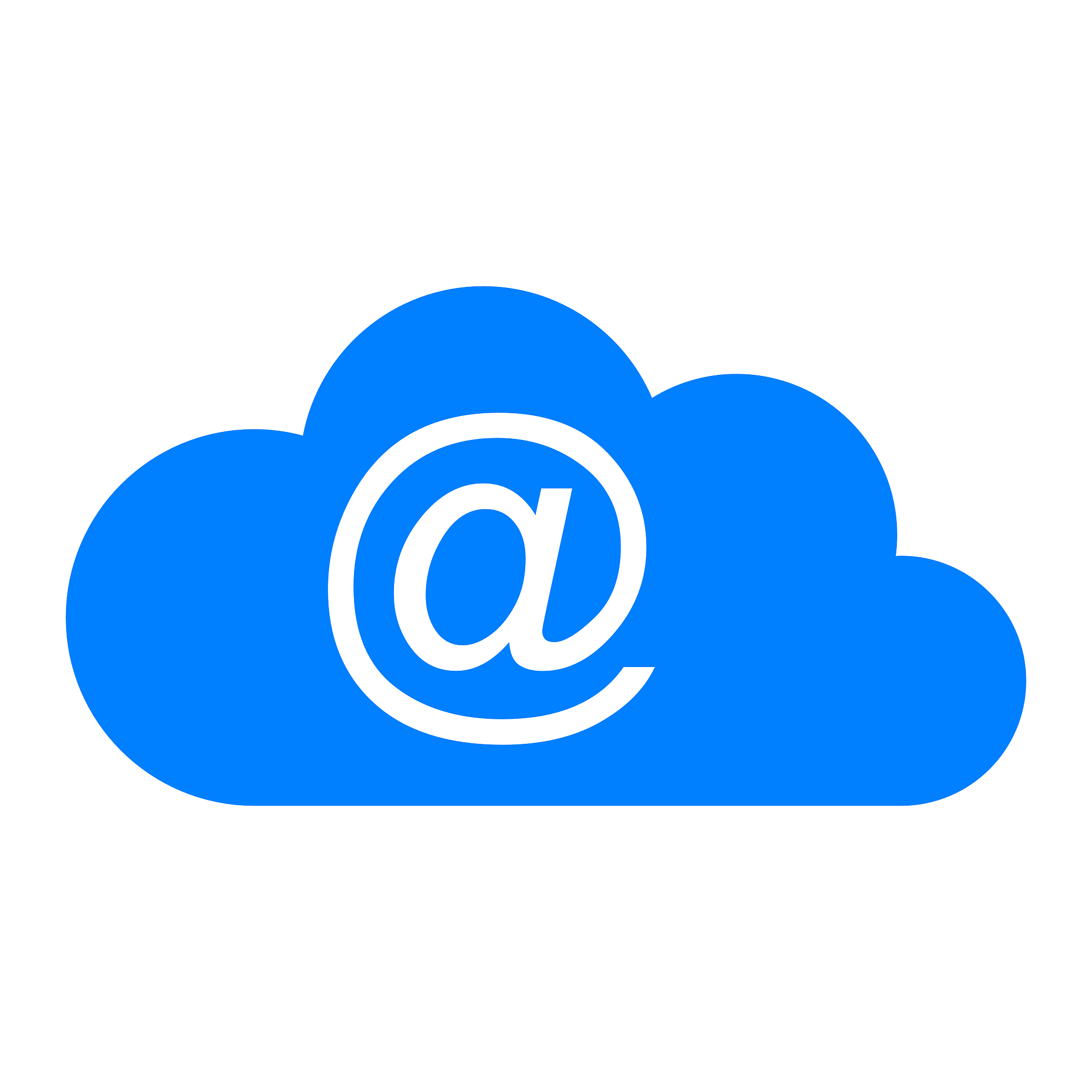 e-mail symbol and cloud