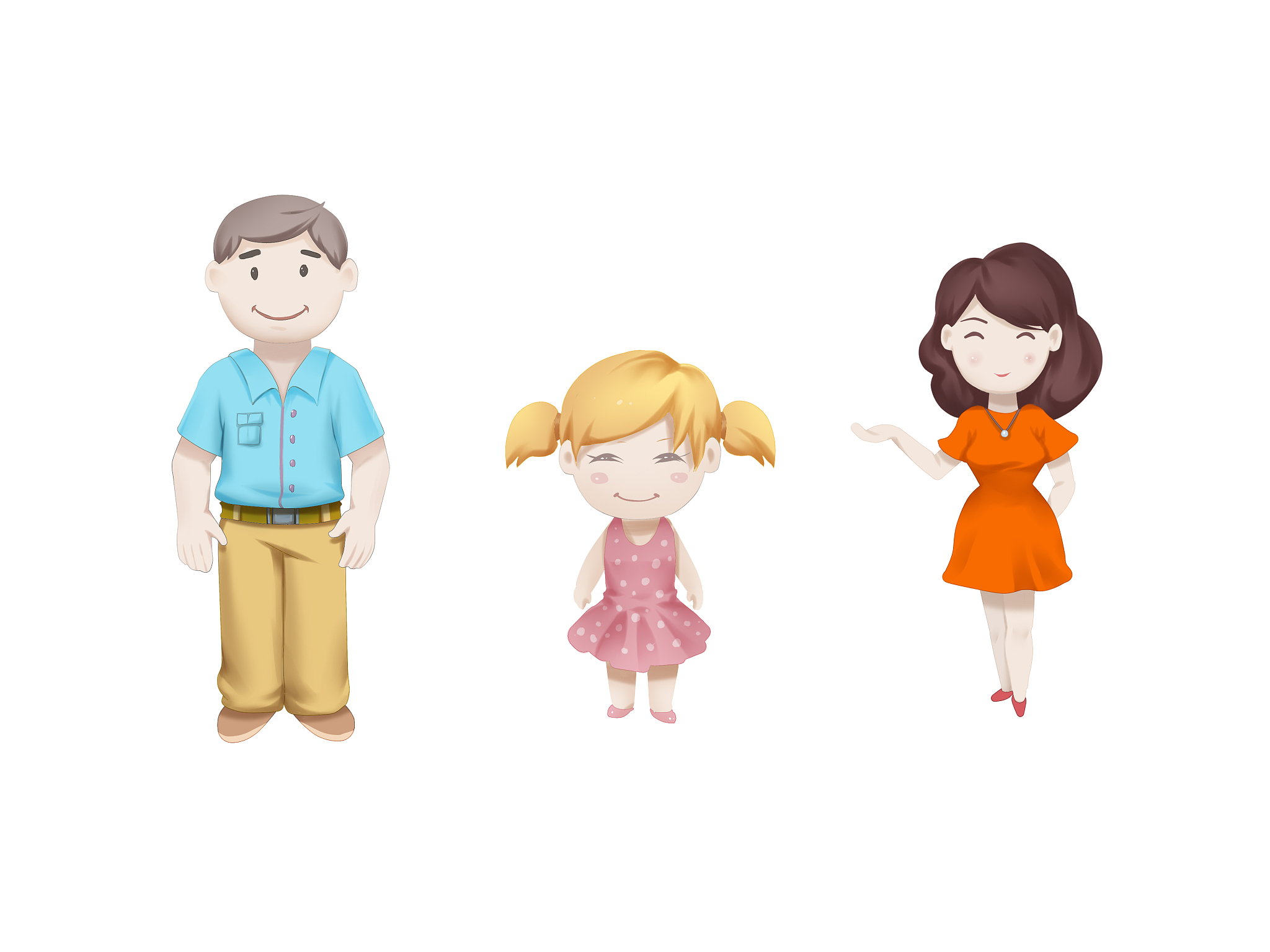 男人女人小女孩