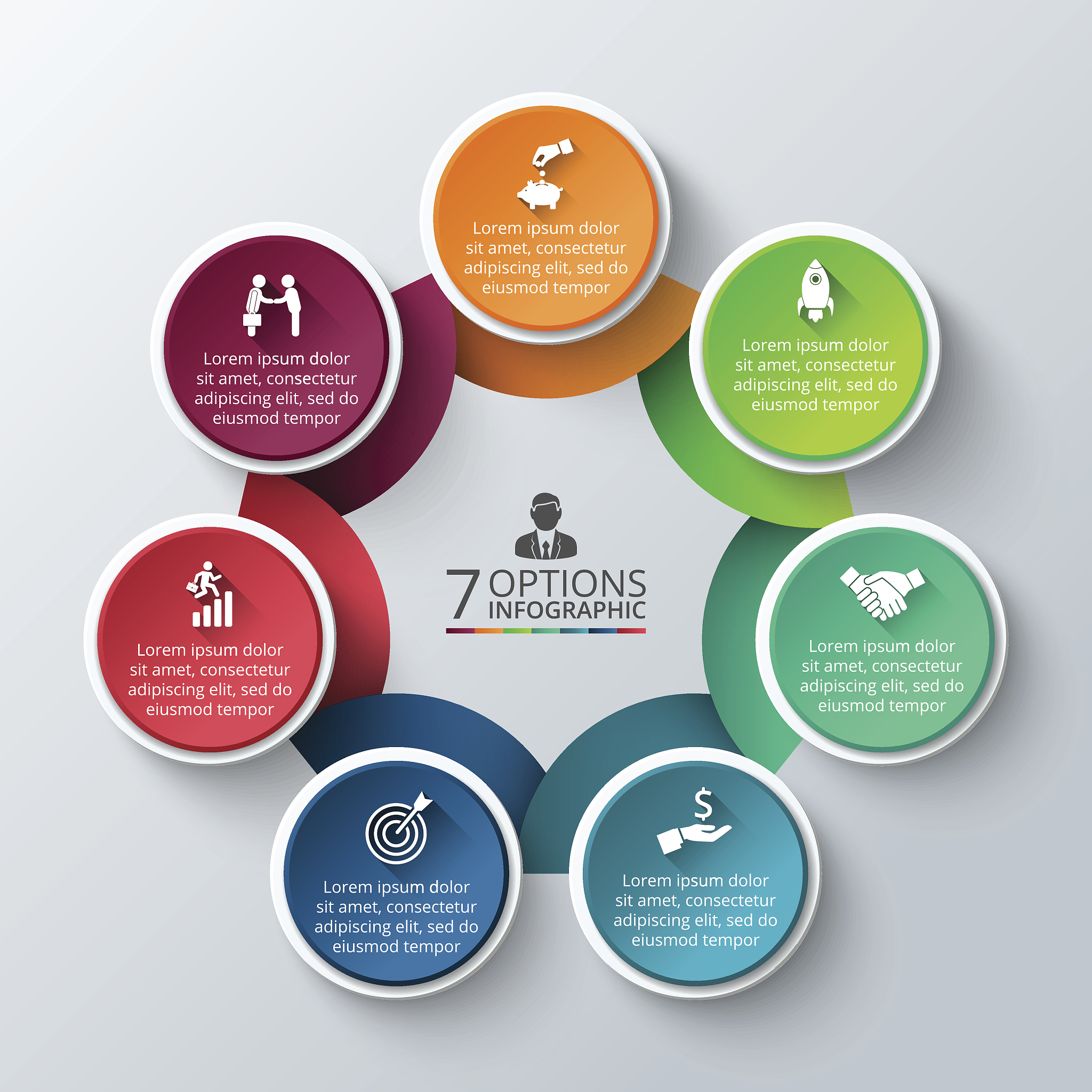 vector circle infographic.
