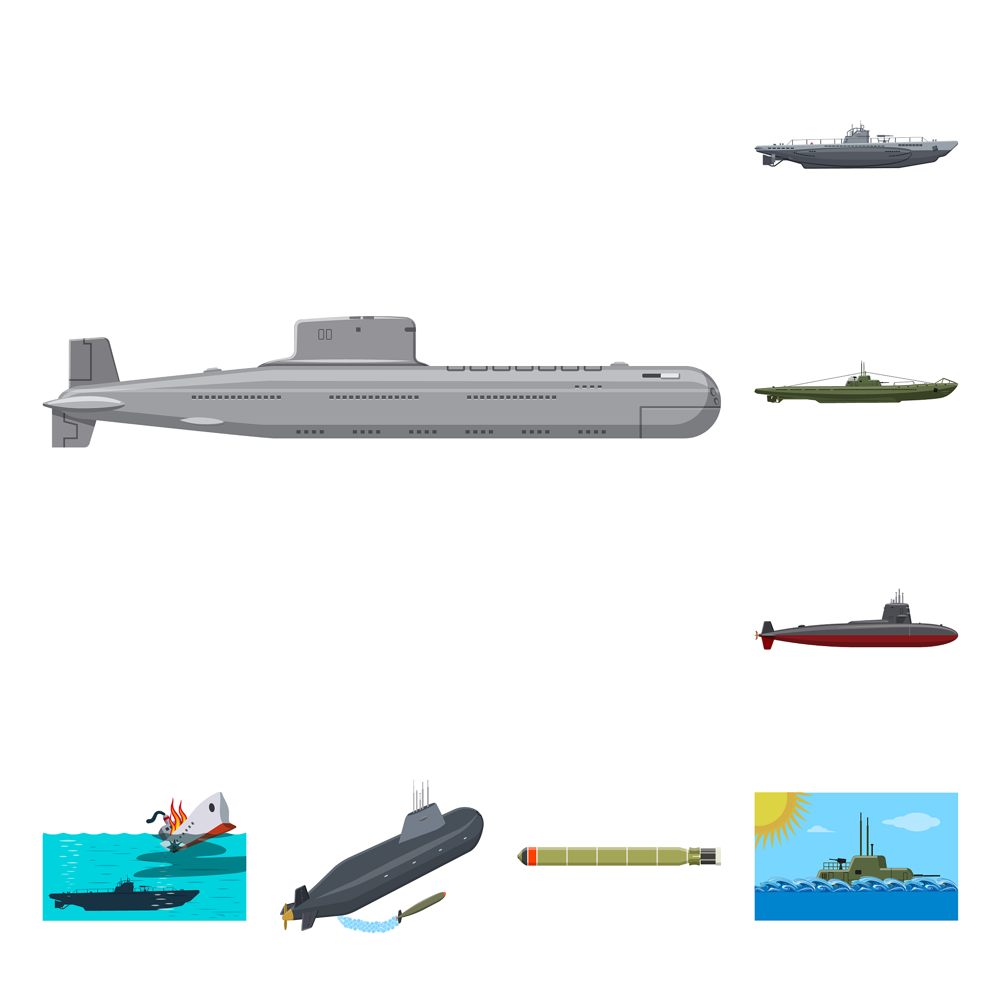design boat and navy symbol set boat