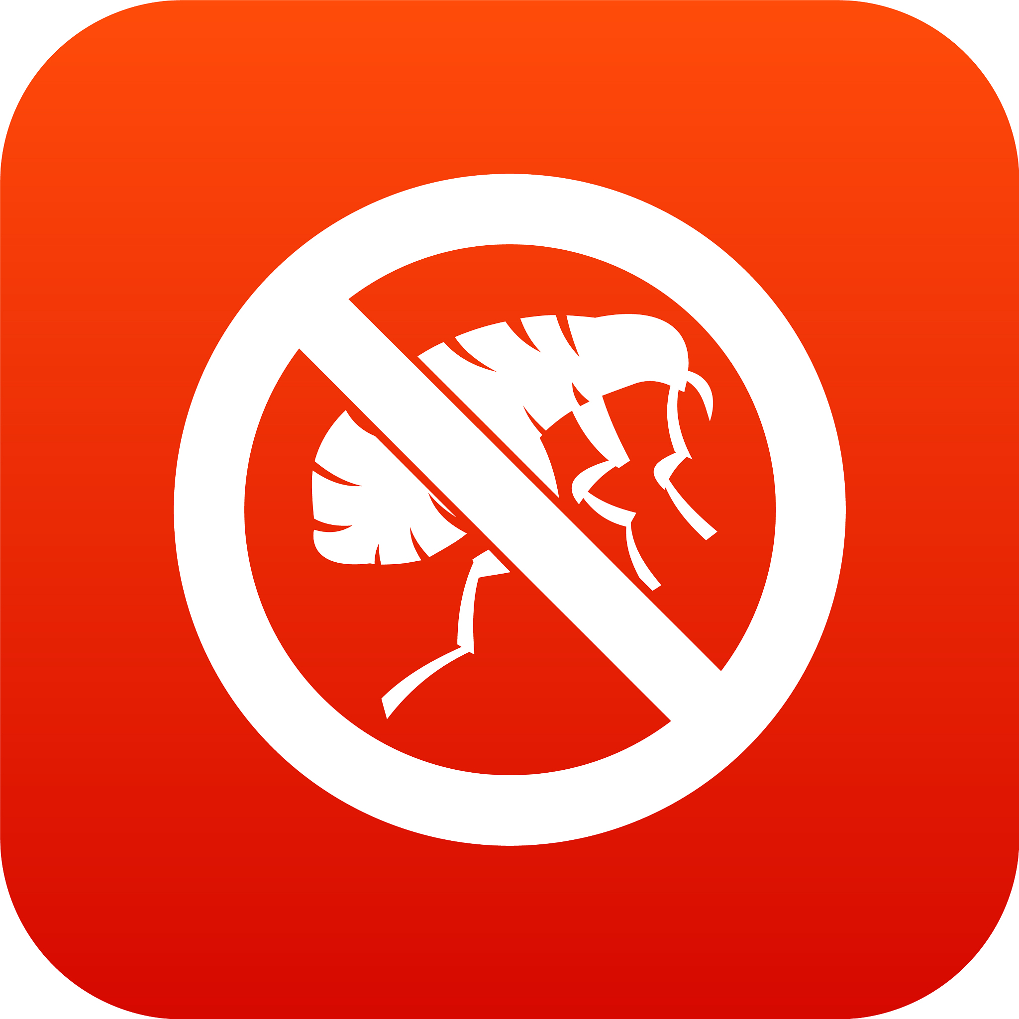 etching insect icon digital red