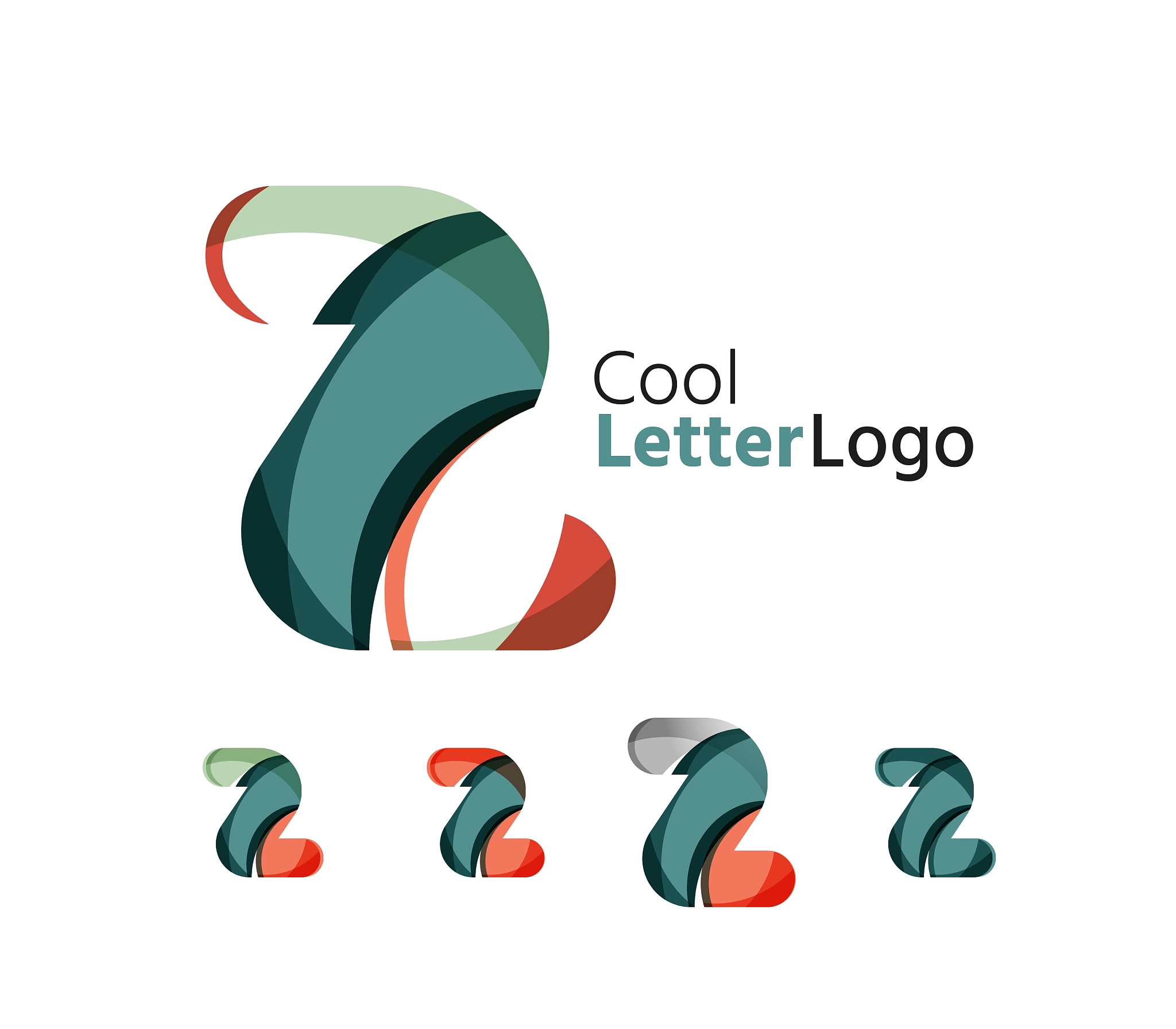 set of abstract z letter company logos business