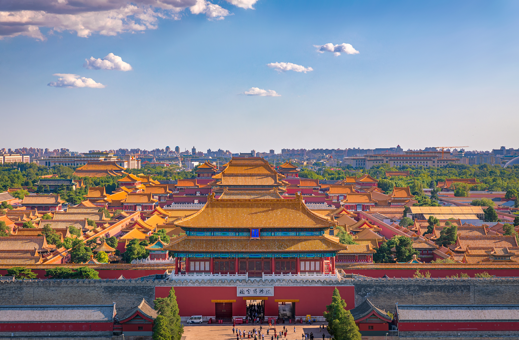 白昼北京市全景紫禁城故宫博物馆中国历史传统文化著名旅游目的地