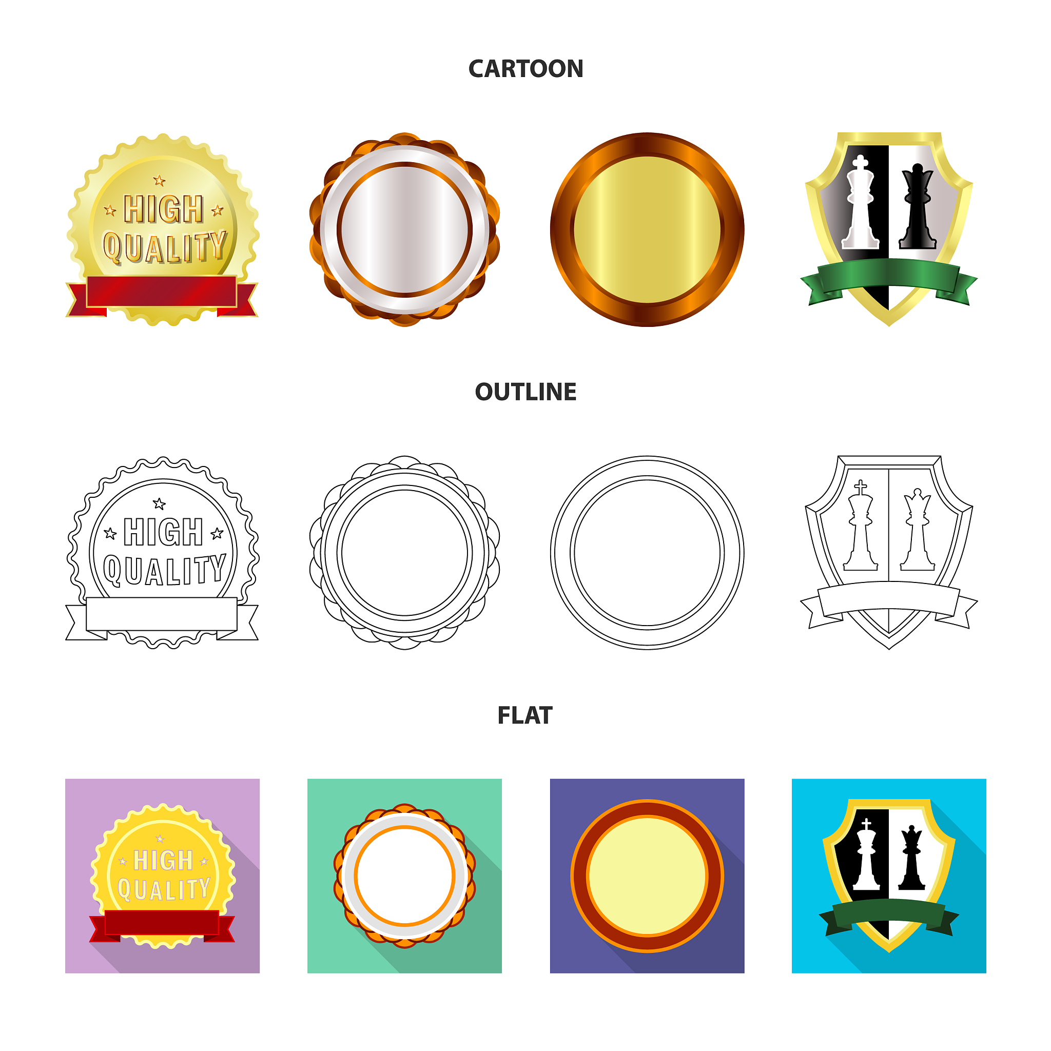 design of emblem and badge sign collection