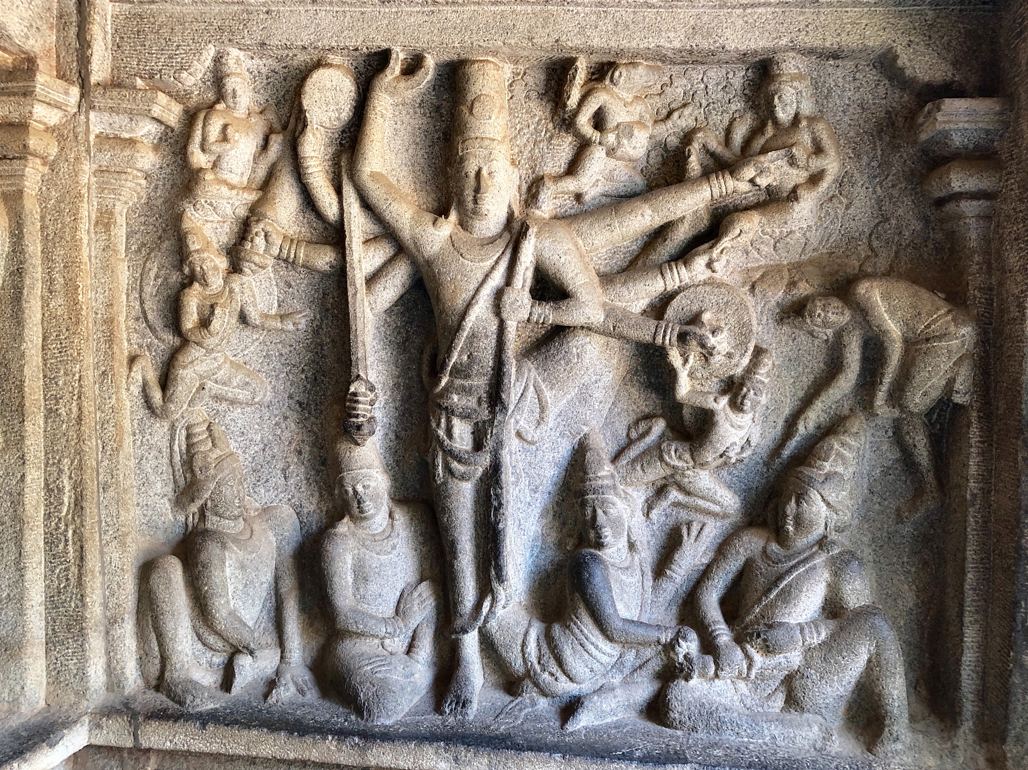 the granite stone carvings created in 8th century a.d built duri