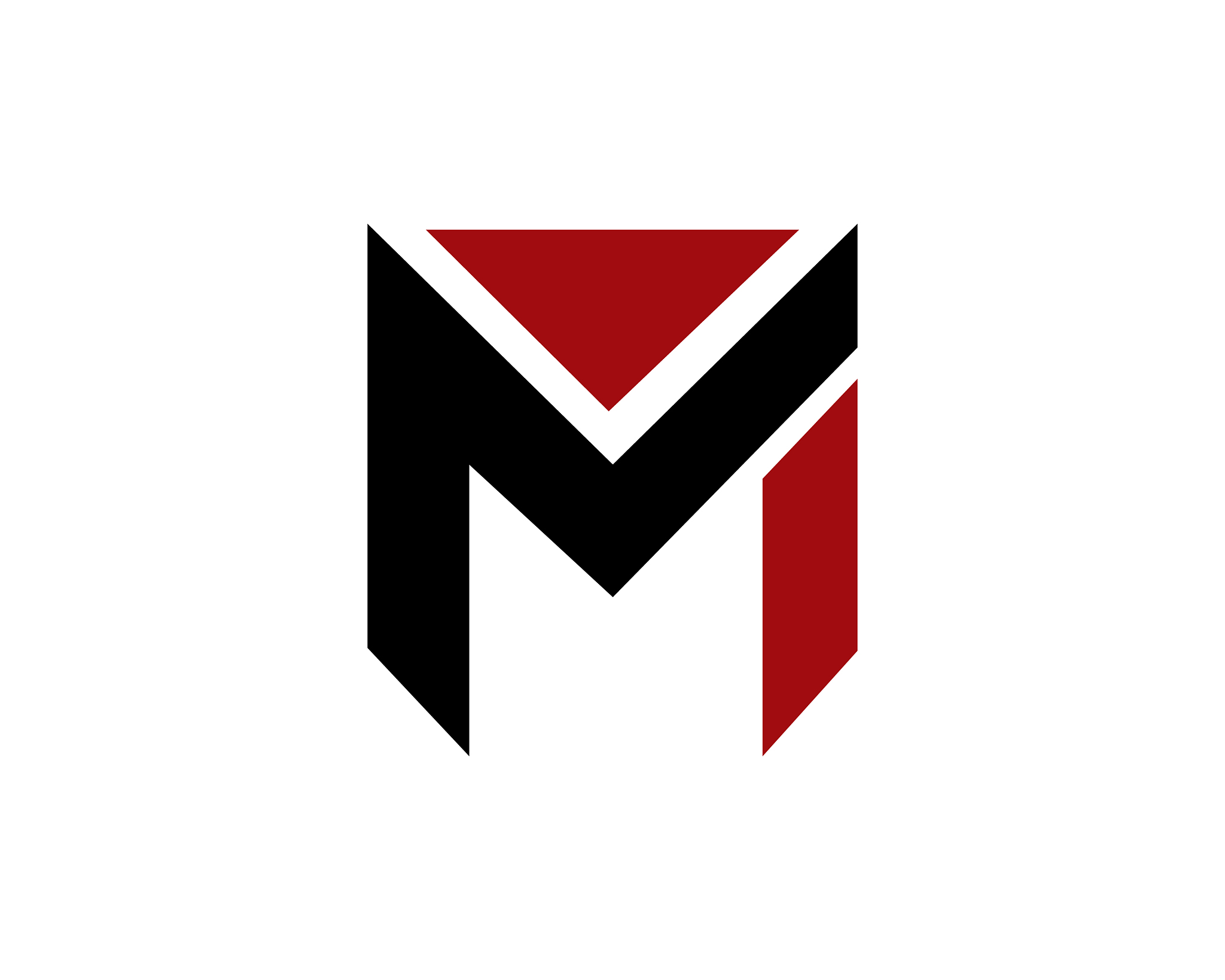 m letter logo template