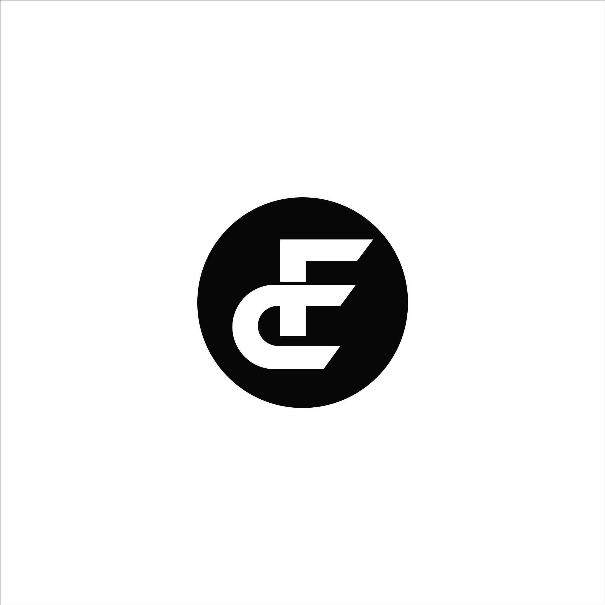 initial letter fc or cf logo design template