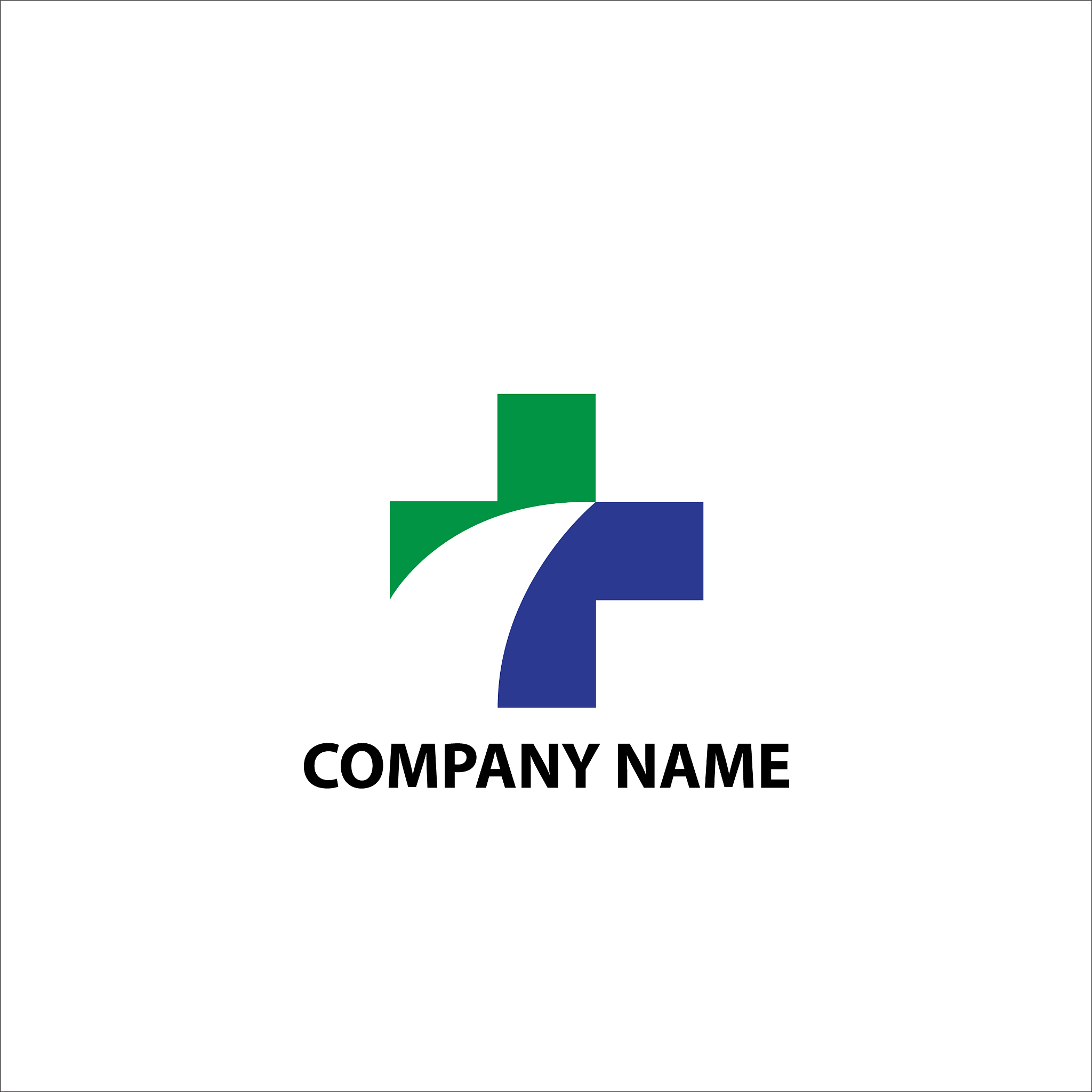 health logo company with company name