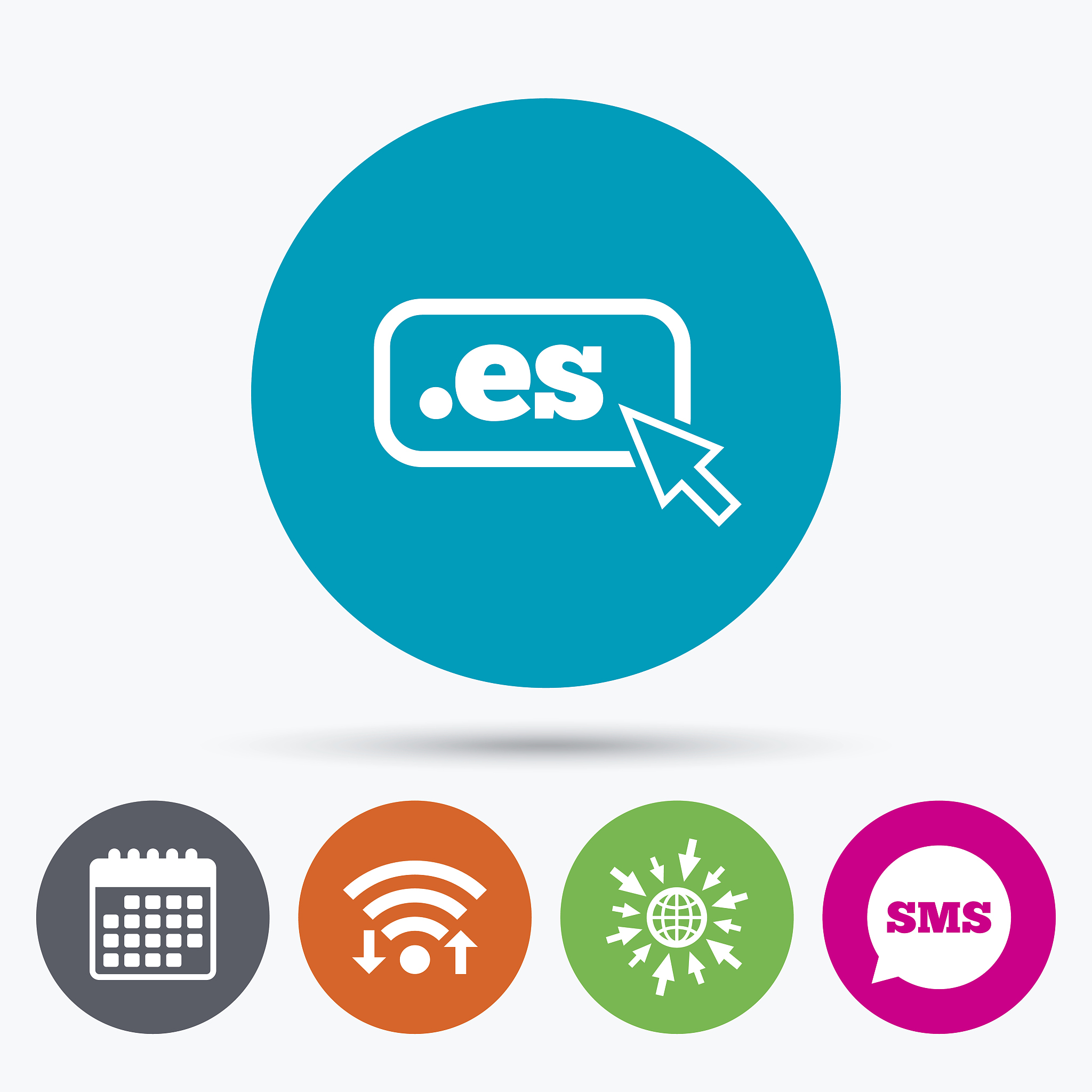 domain es sign icon. top-level internet domain