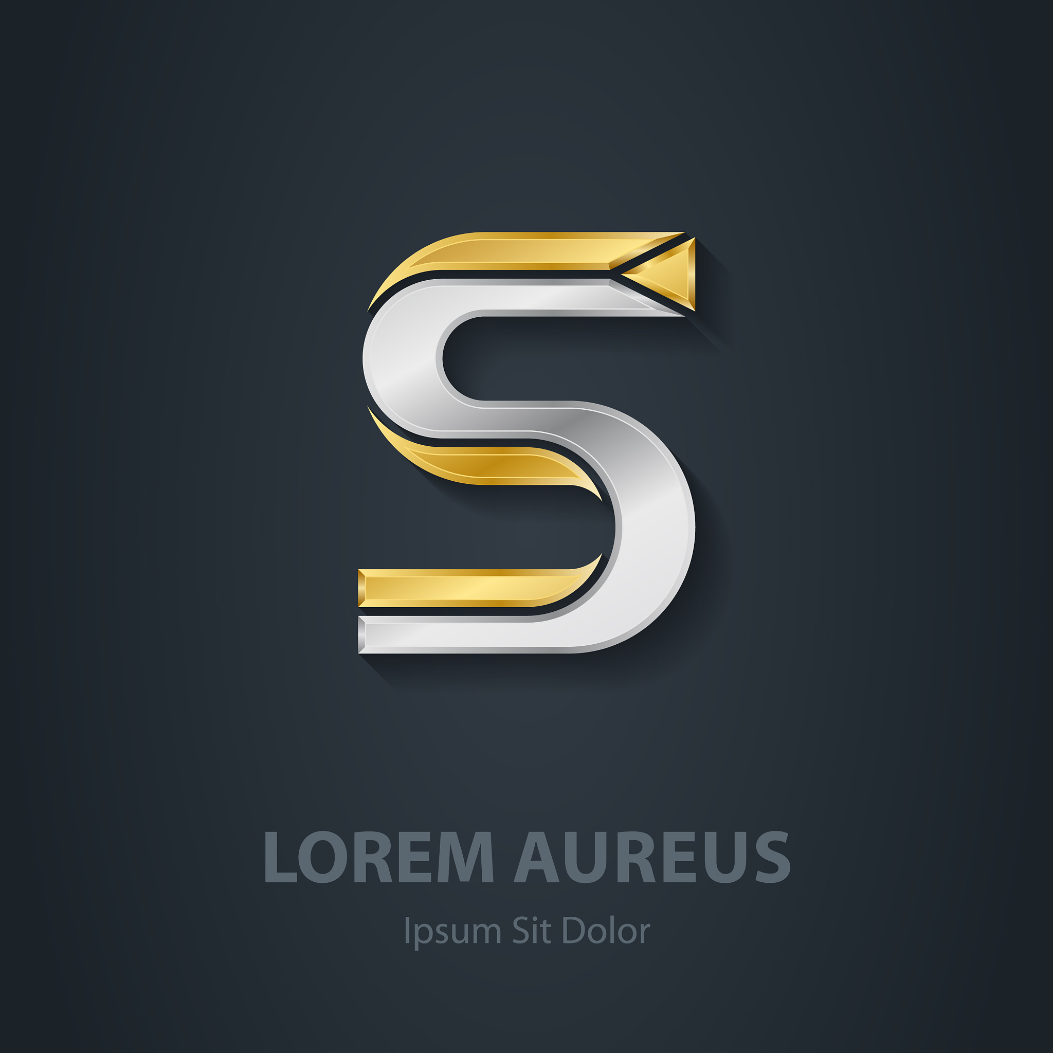 letter s template for company logo 3d design