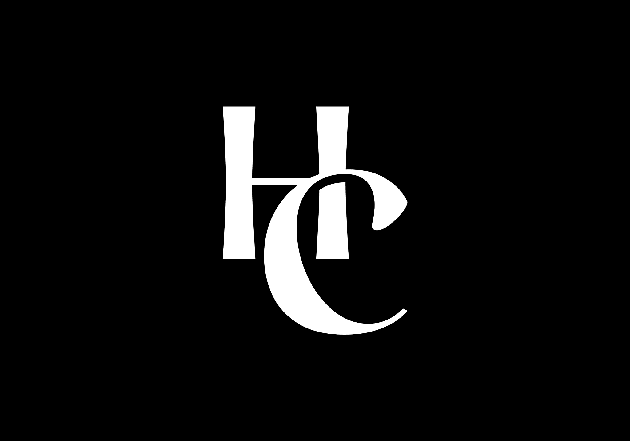 initial monogram letter h c logo design template