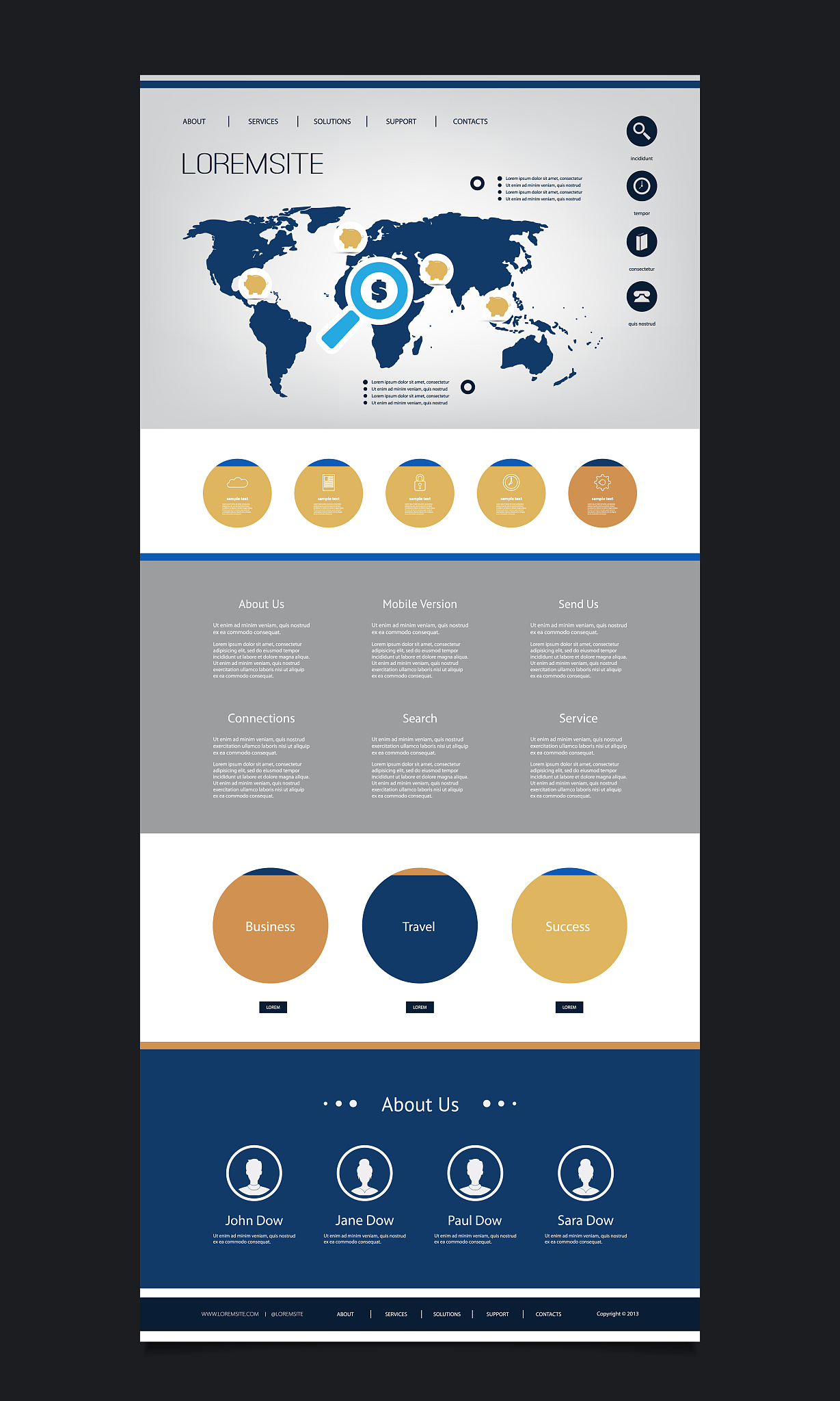 one page website template
