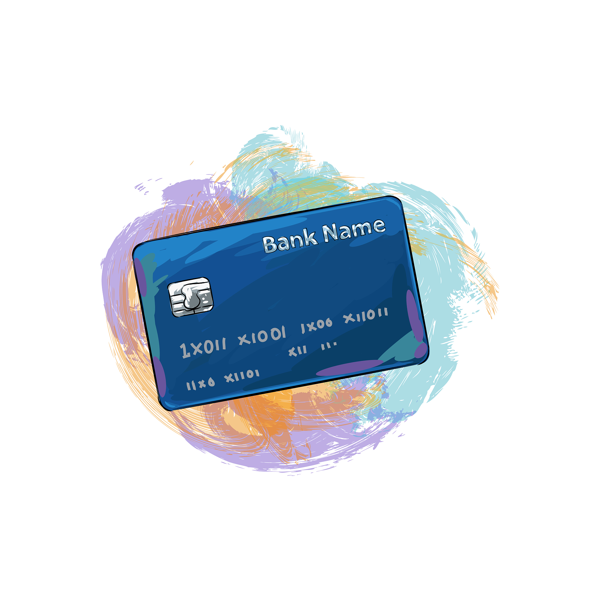 credit card  drawing
