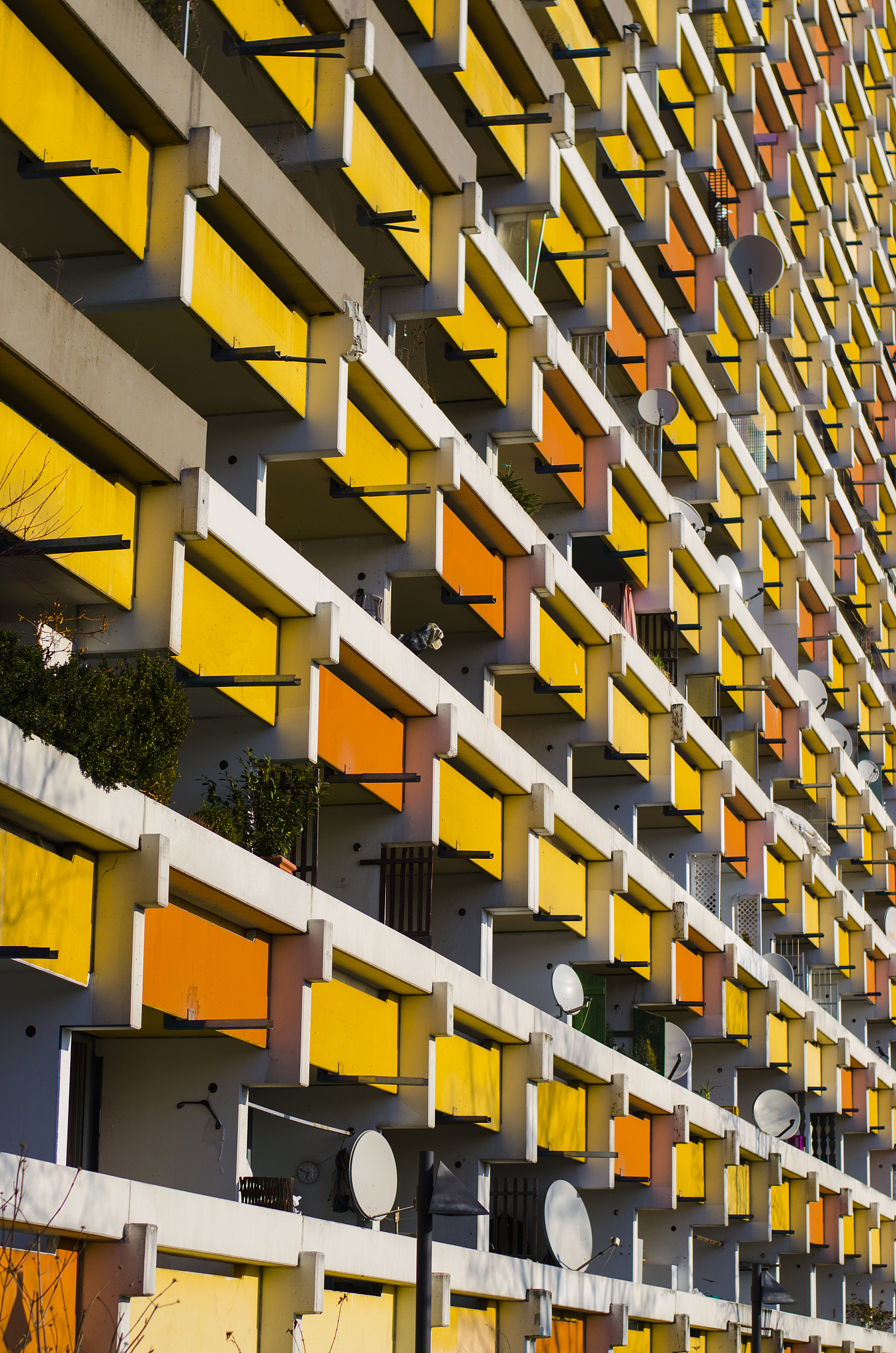 colourful apartment block