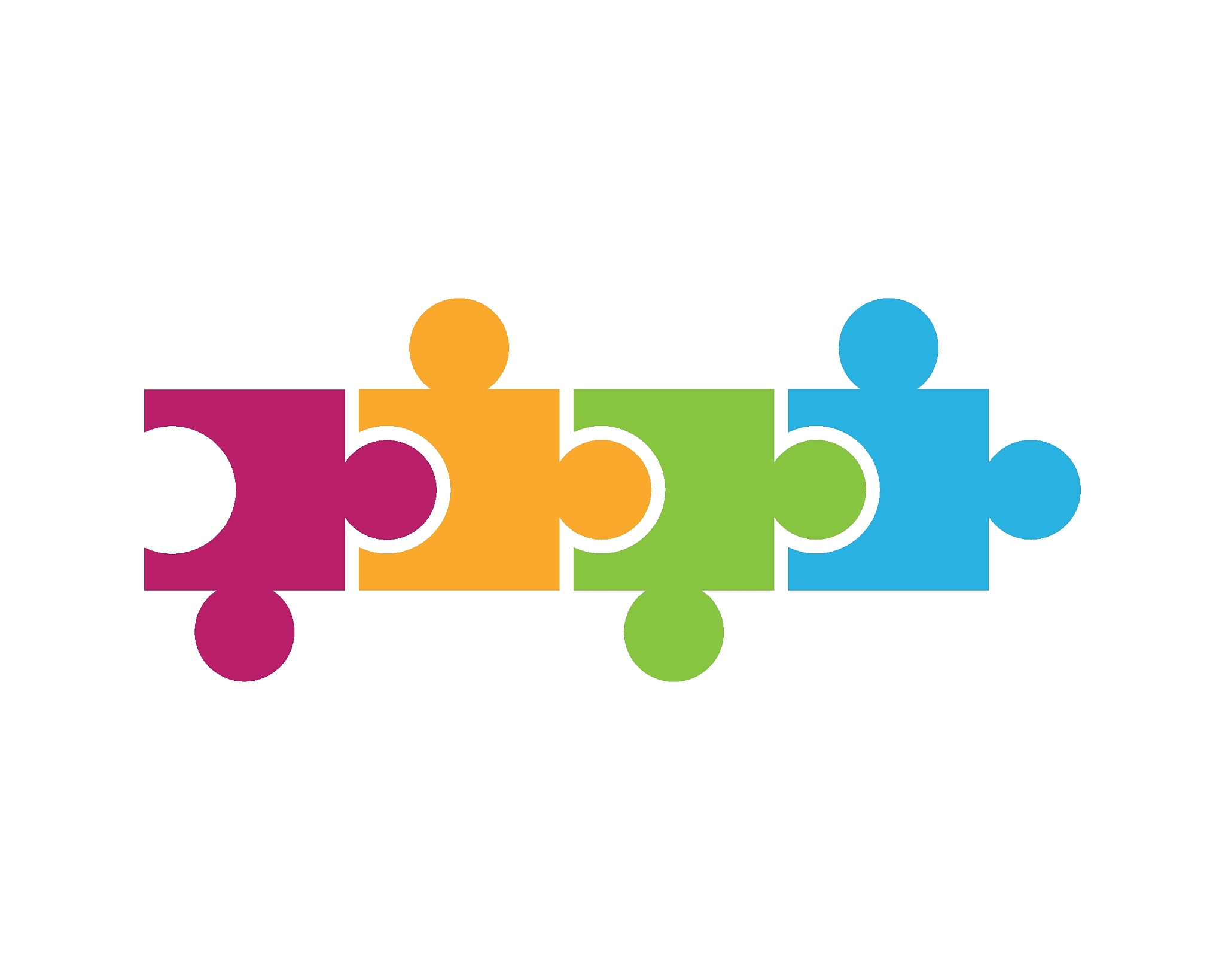 puzzle and community social network logo icon illustration