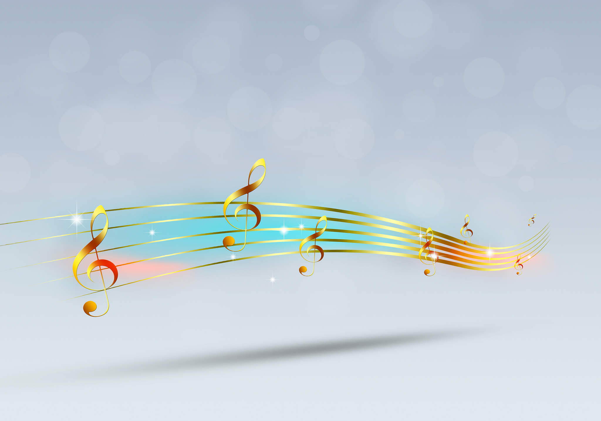 golden music notes