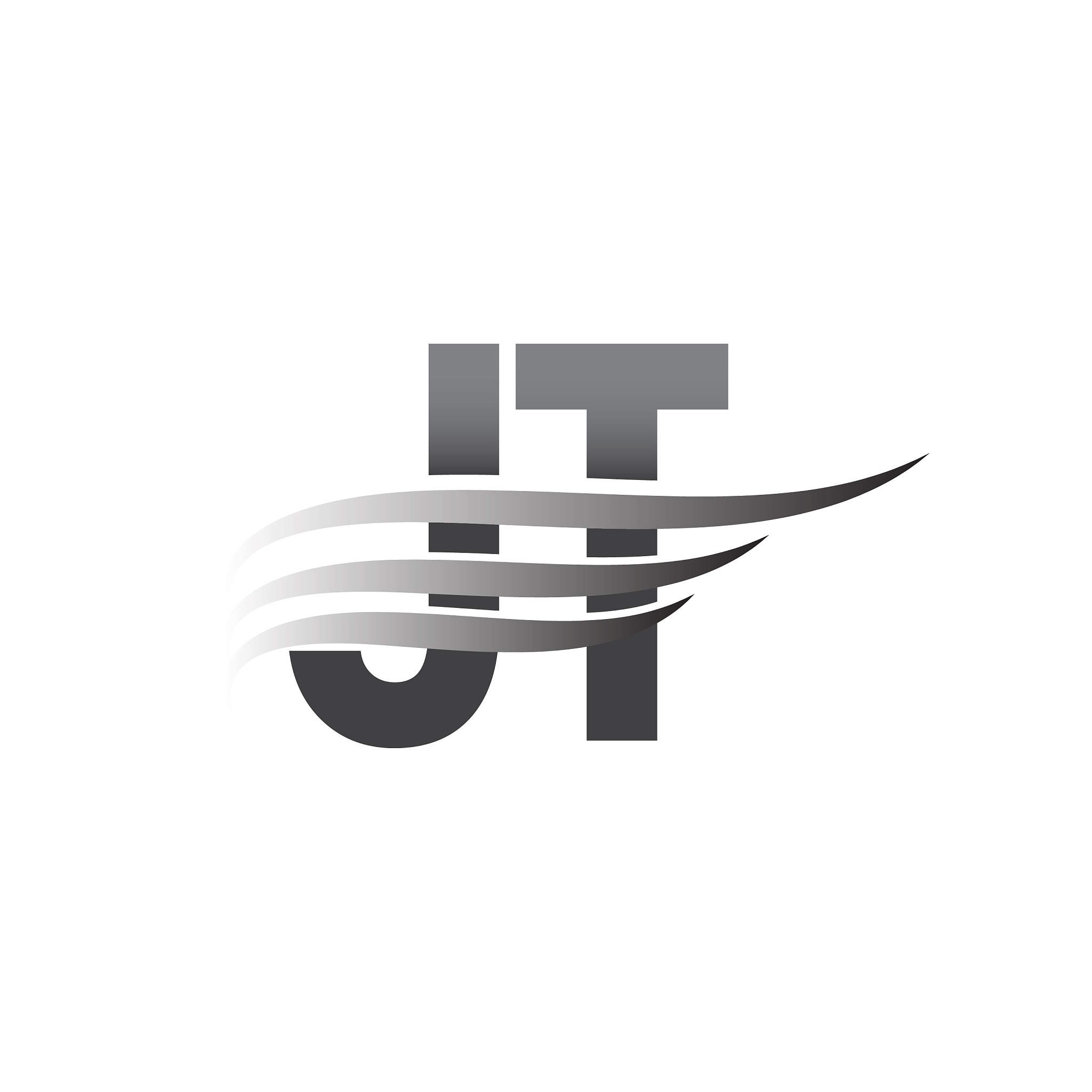 initial letter, grey color vector logotype
