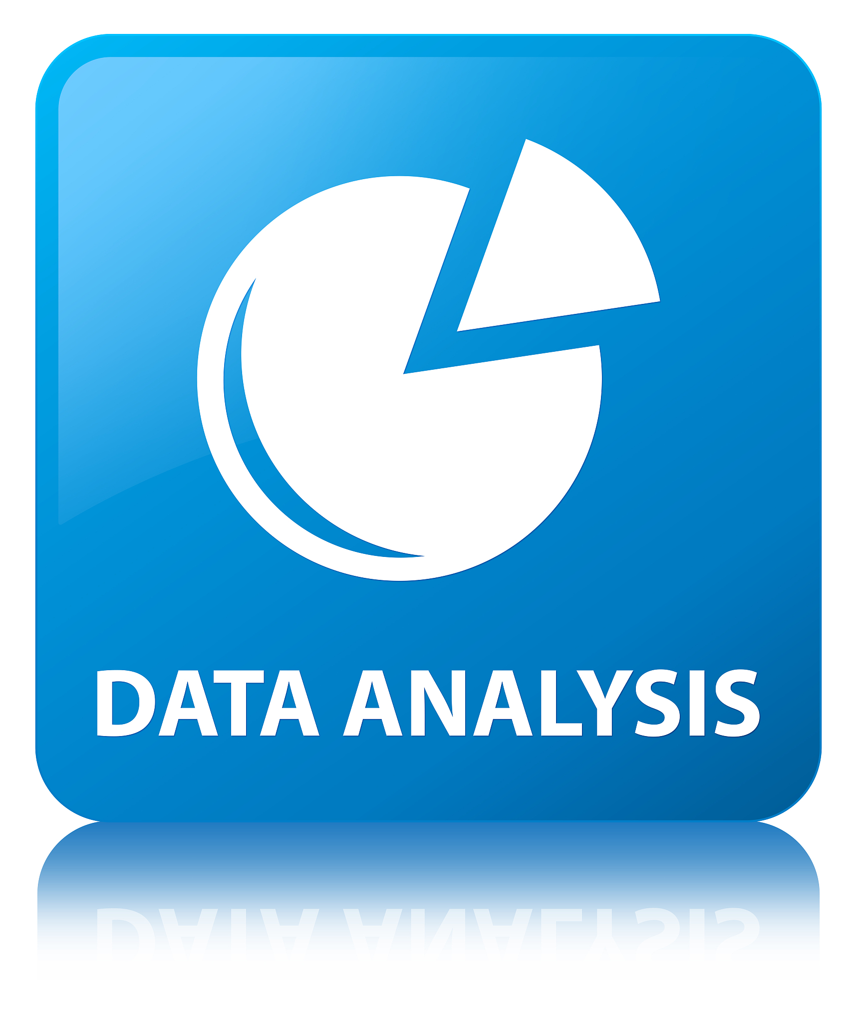 data analysis (graph icon) cyan blue square button