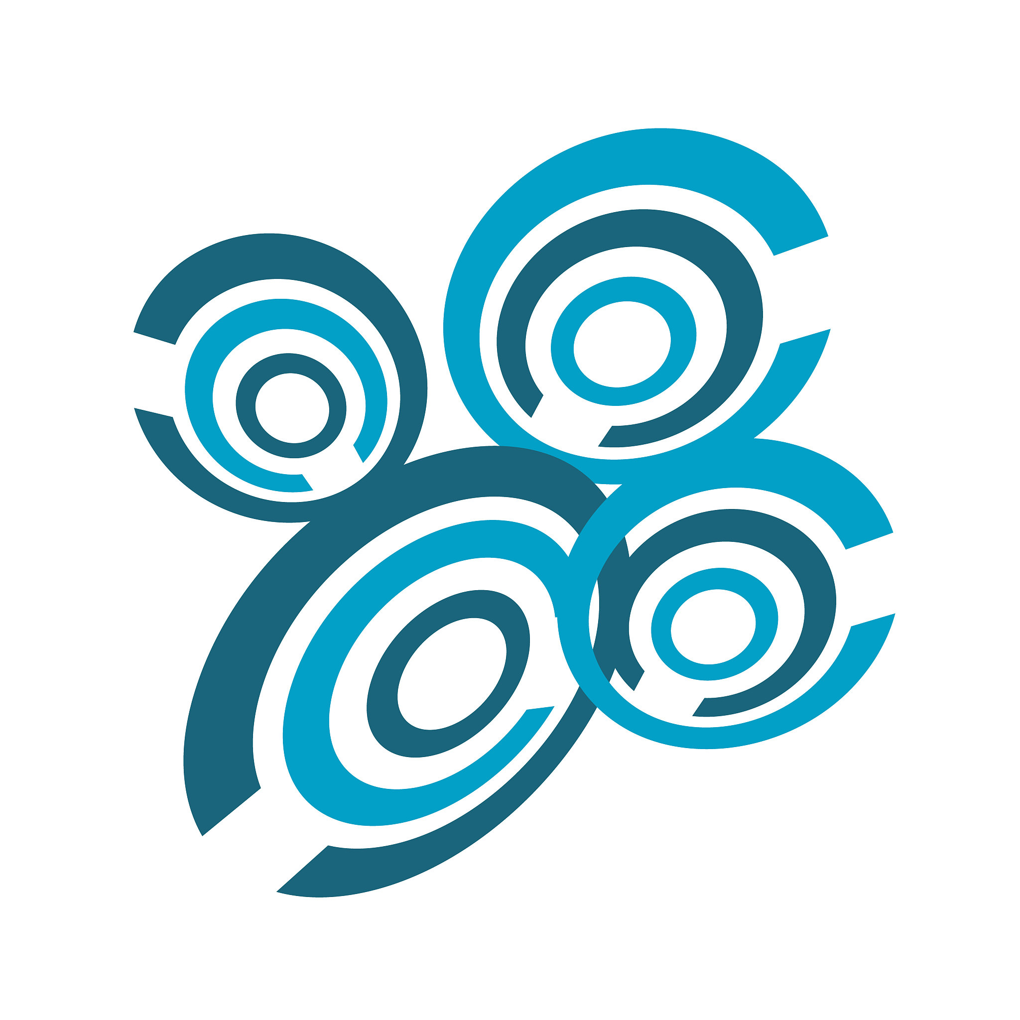abstract swirl rotation circle logo design vector graphic elemen