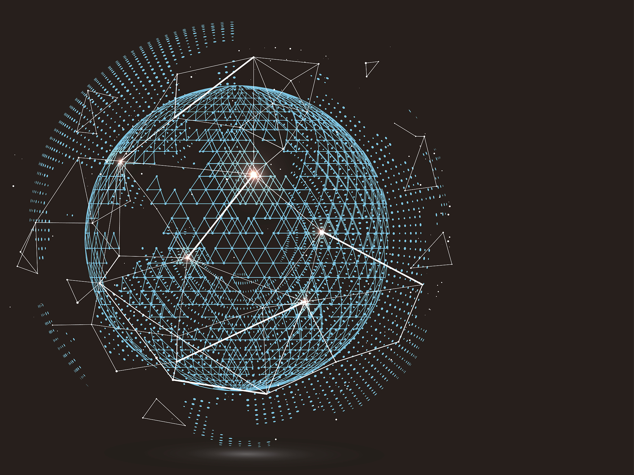 futuristic globalization interface, a sense of science and techn