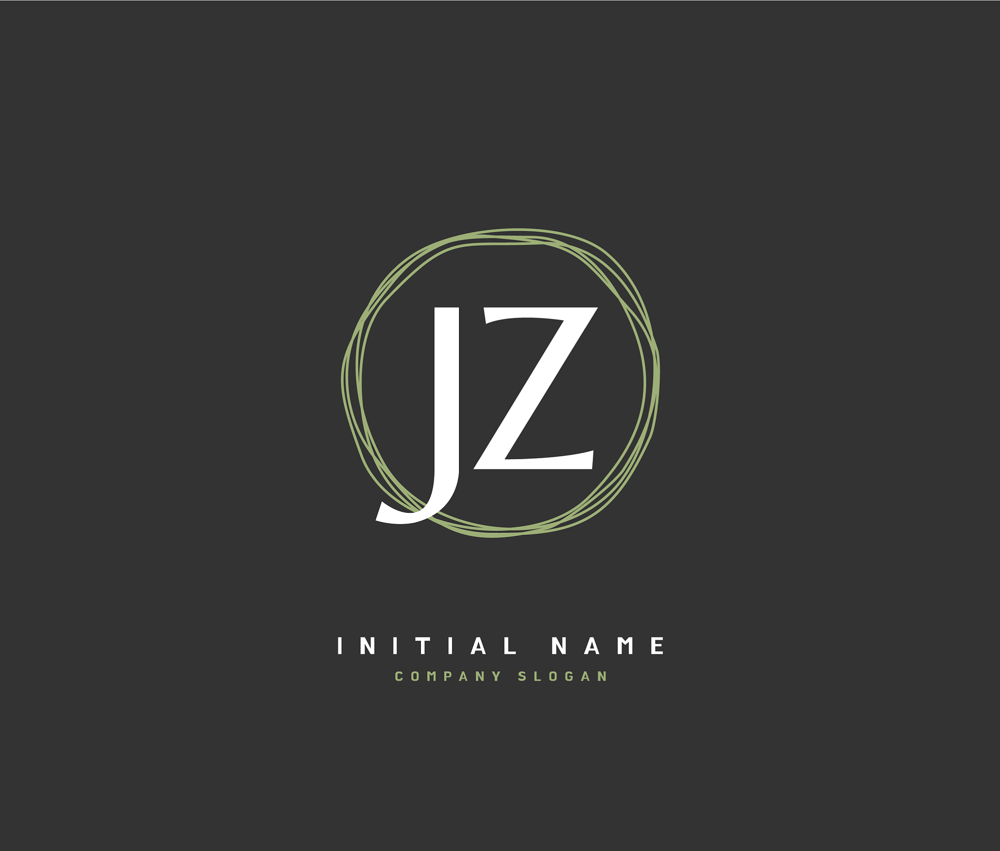 j z jz beauty initial logo handwriting logo of