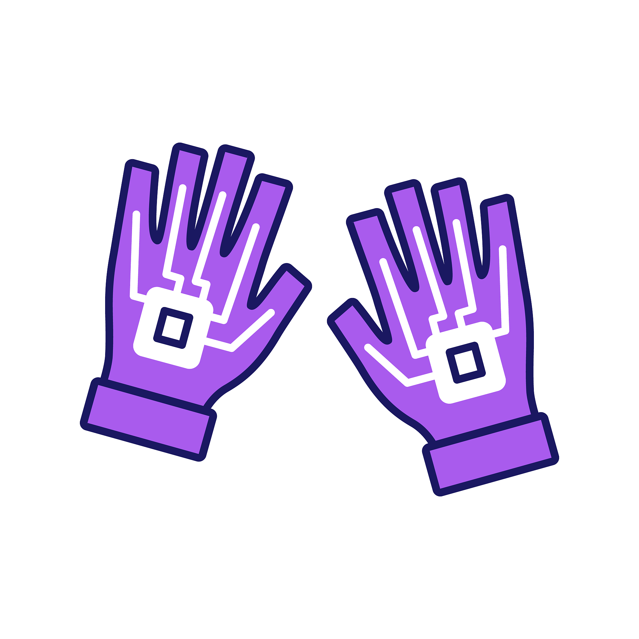 vr gloves color icon