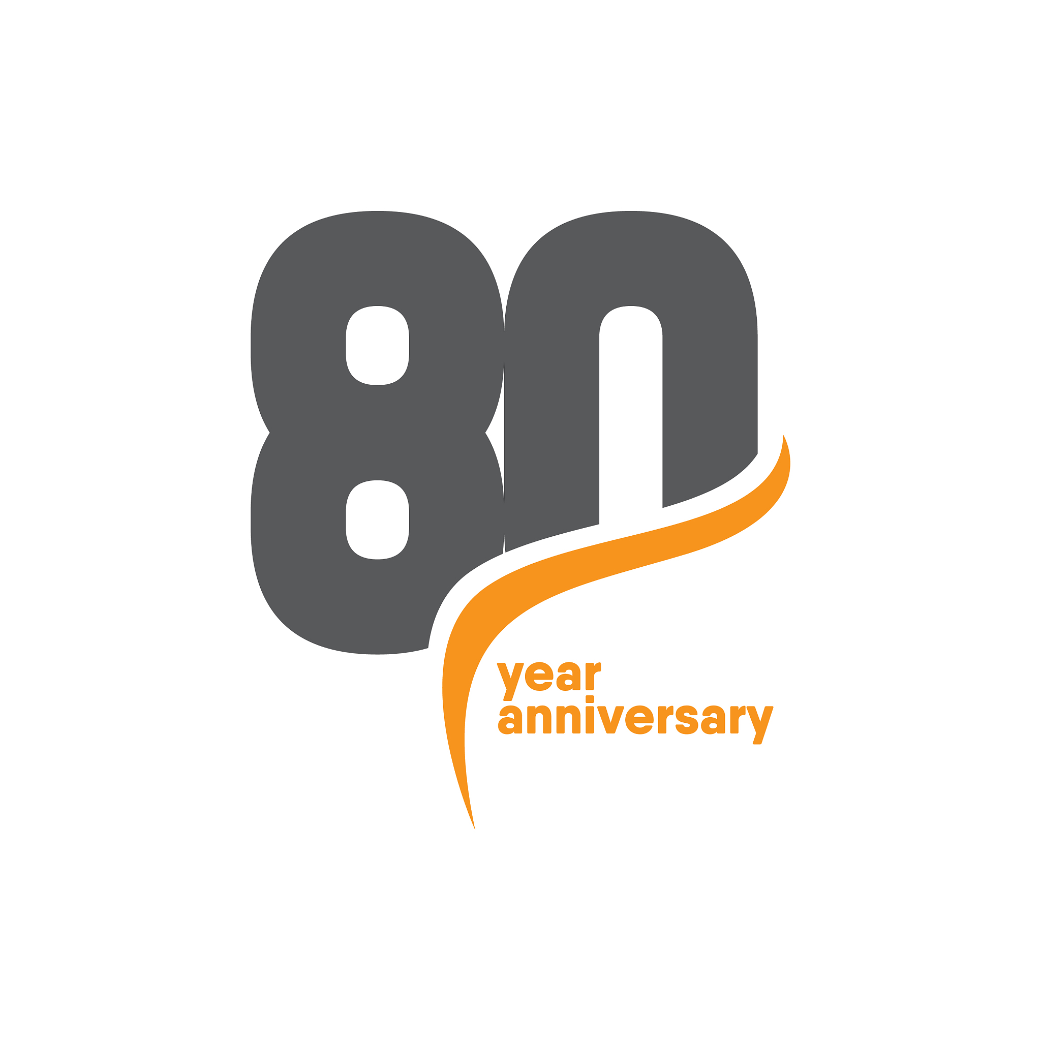 80 year anniversary template design