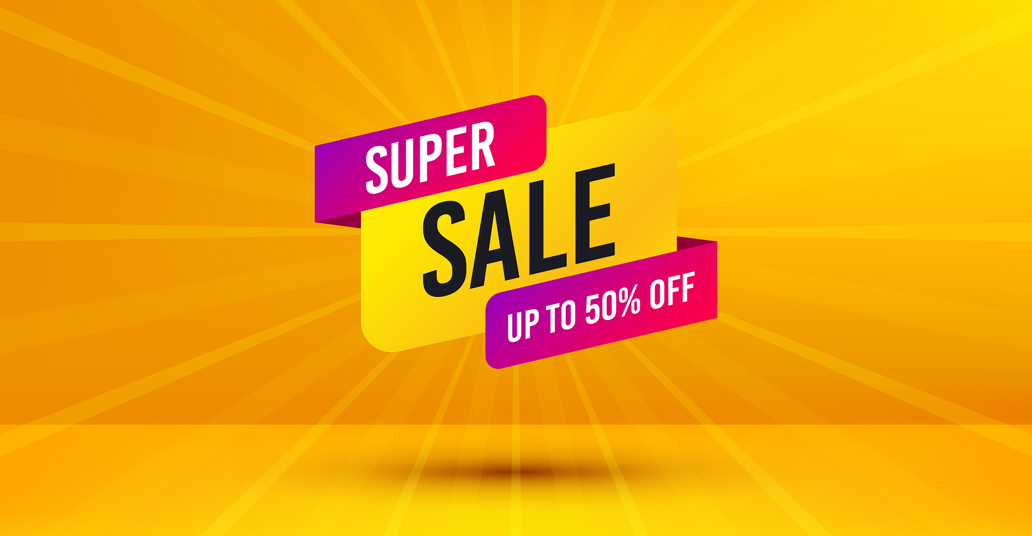 super sale badge discount banner shape