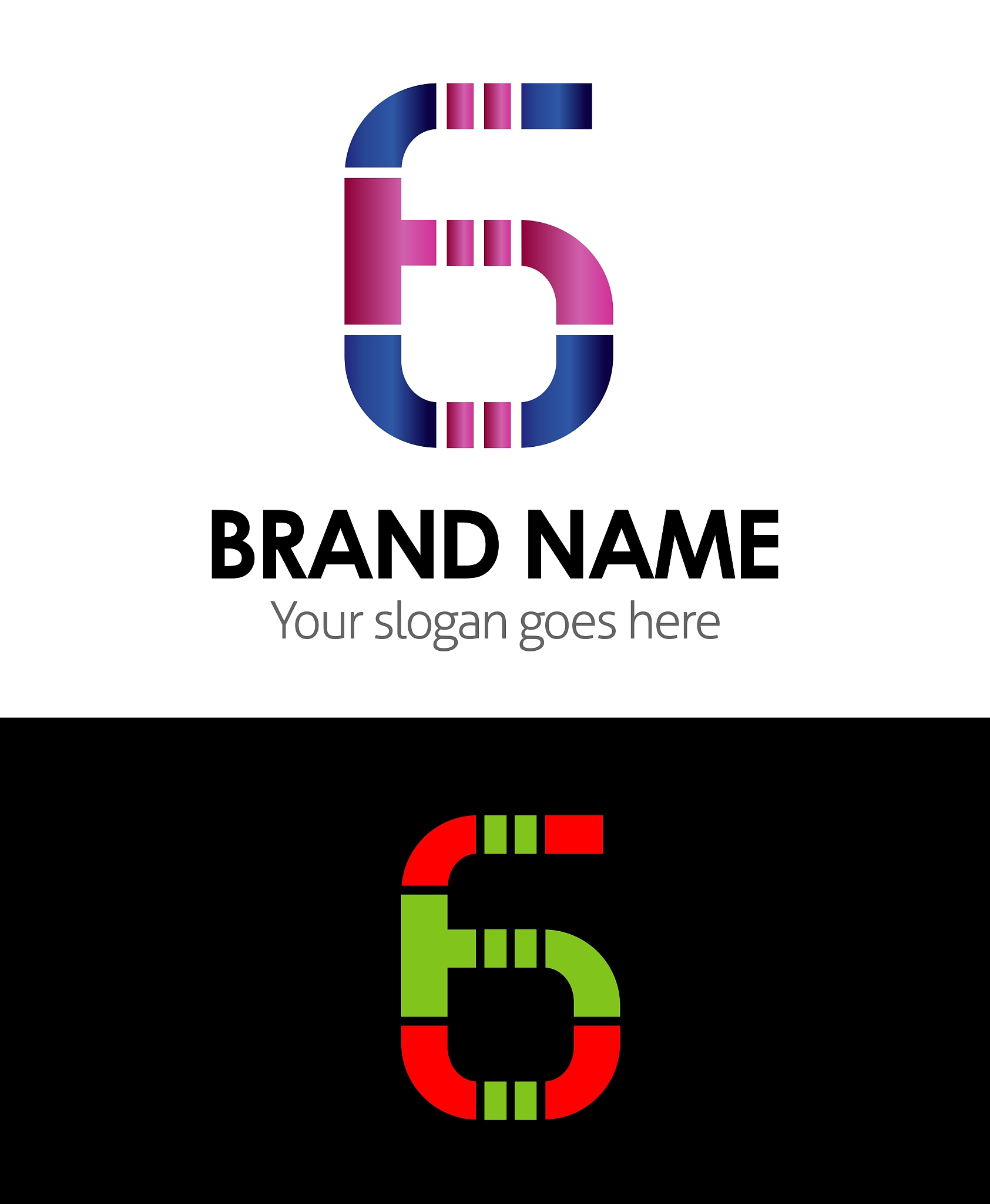 6 number logo icon