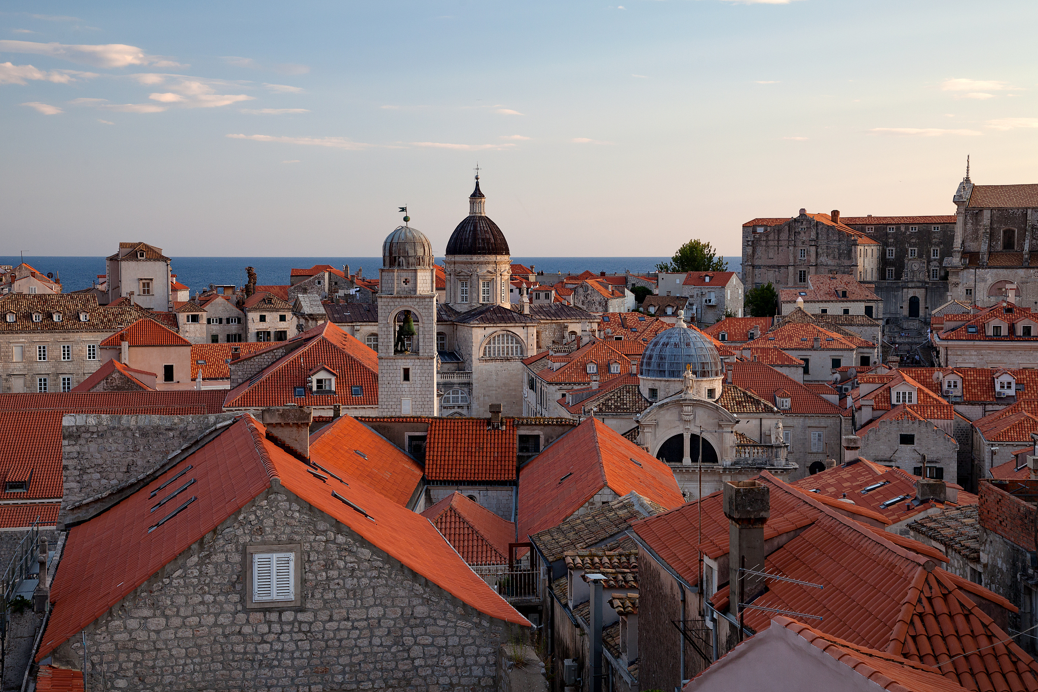 dubrovnik, dalmatia, croatia - old town of dubrovnik at sunset, 
