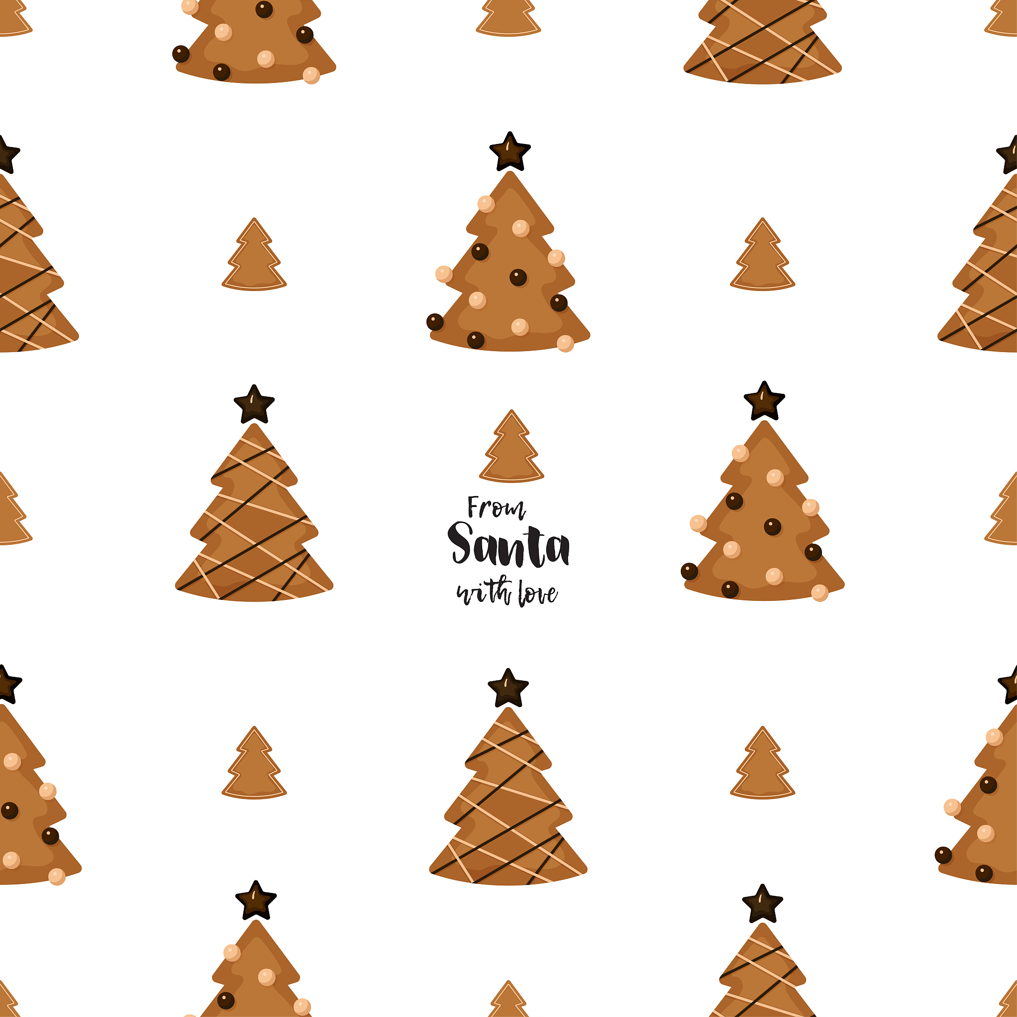 a christmas seamless pattern with gingerbread cookies